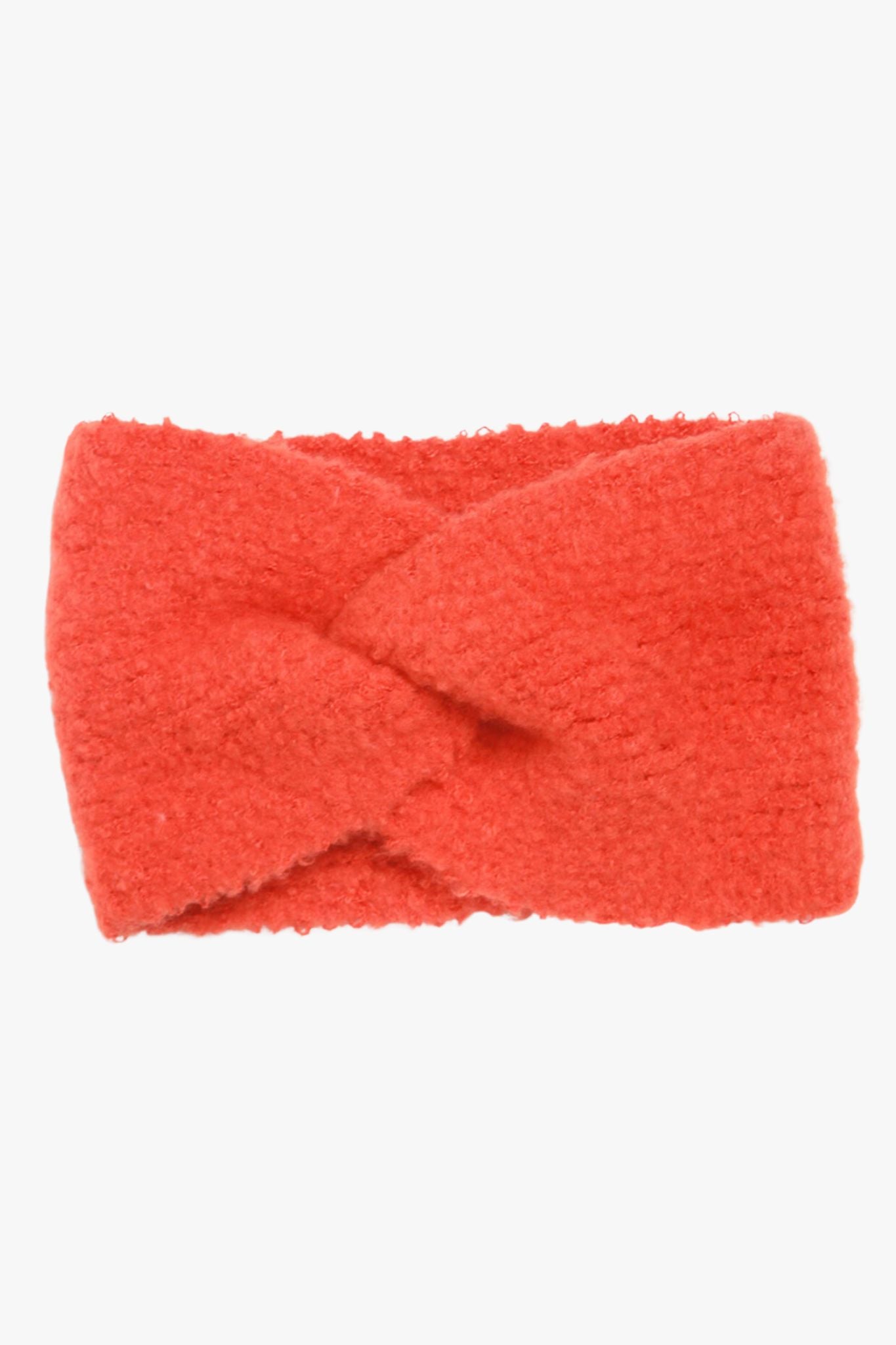 orange twist front knitted headband