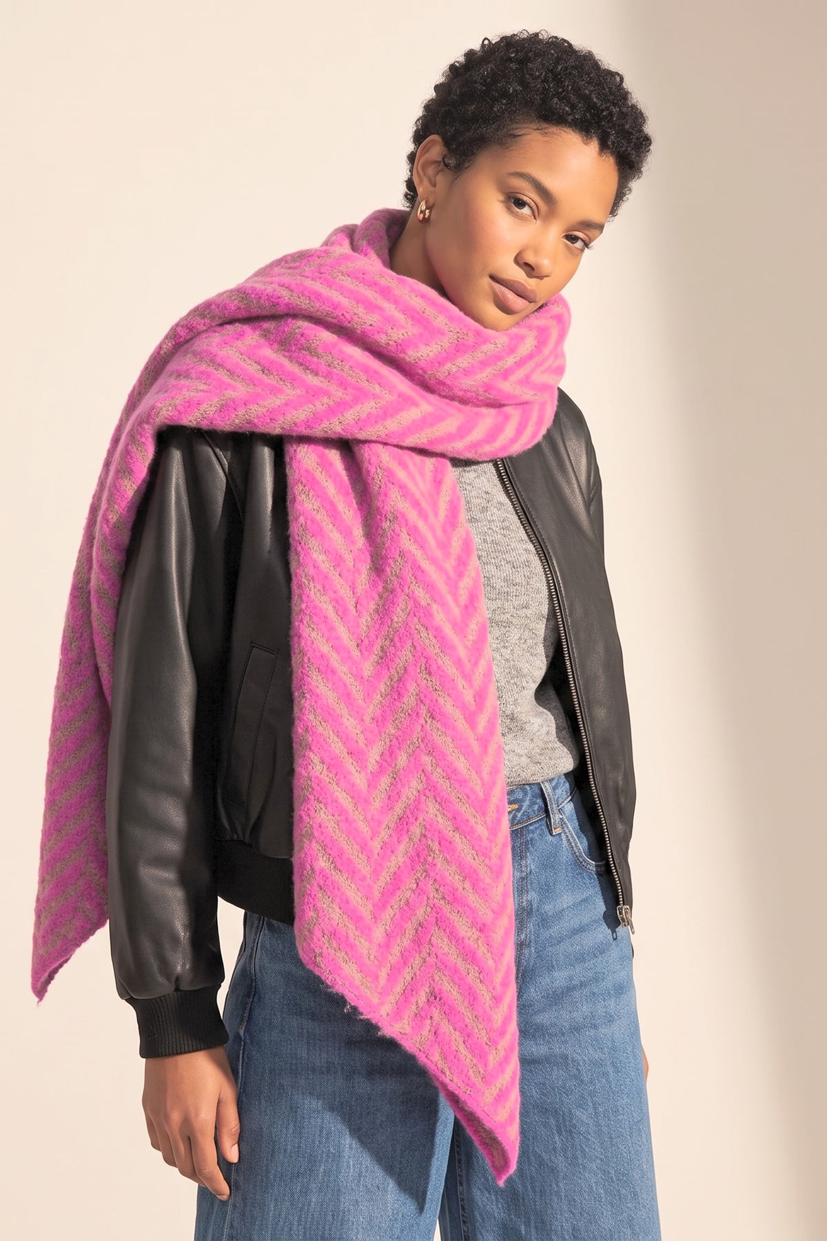 jay-pink-asymmetric-chevron-heavyweight-scarf-striped