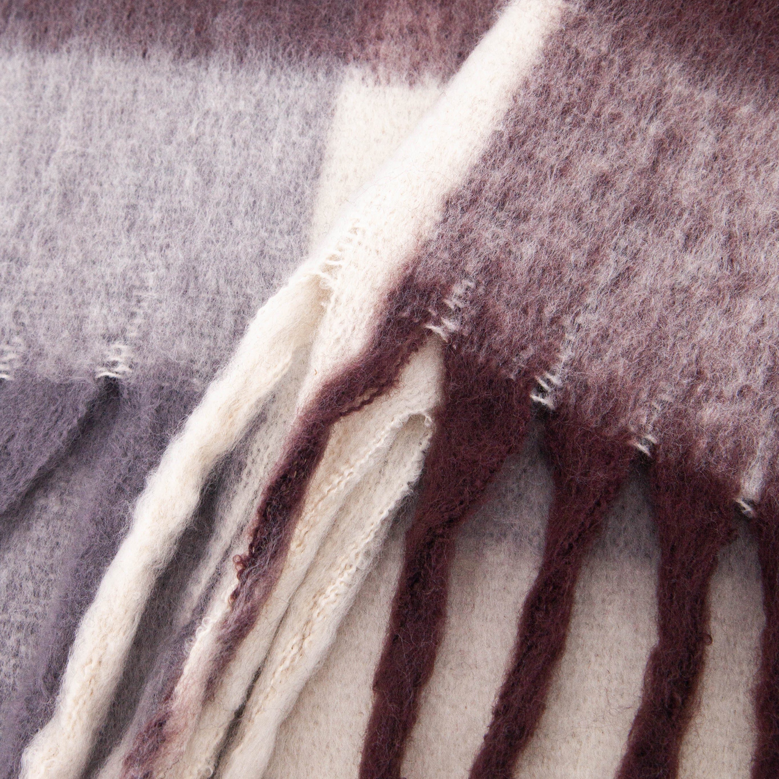 close up of the soft viscose knitted material of the winter blanket scarf