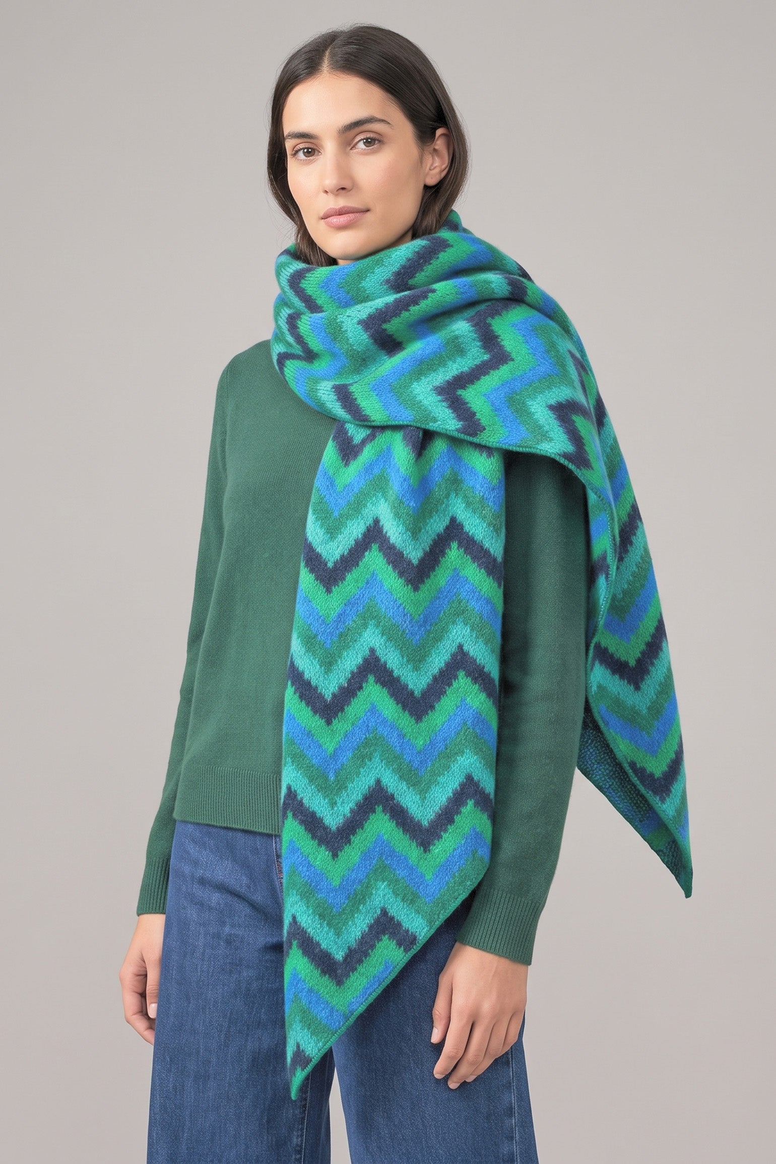 bobbie-blue-green-zig-zag-heavyweight-scarf-asymmetrical