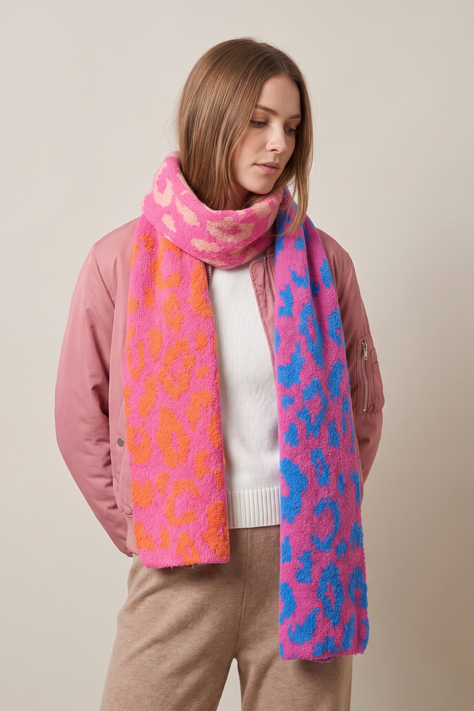 kyra-pink-leopard-heavyweight-scarf-colourful