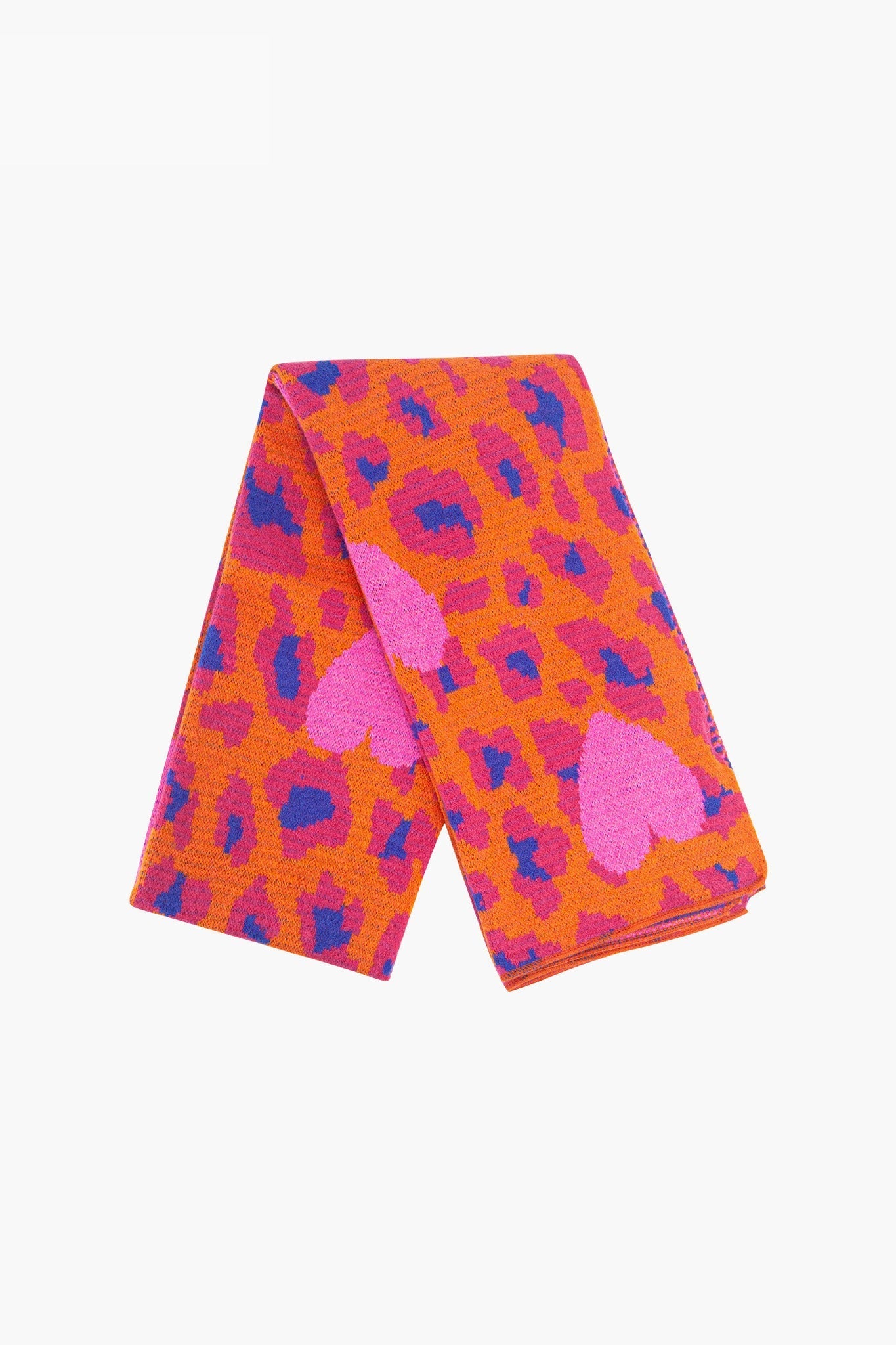 wylda-hot-pink-leopard-and-hearts-heavyweight-scarf-folded