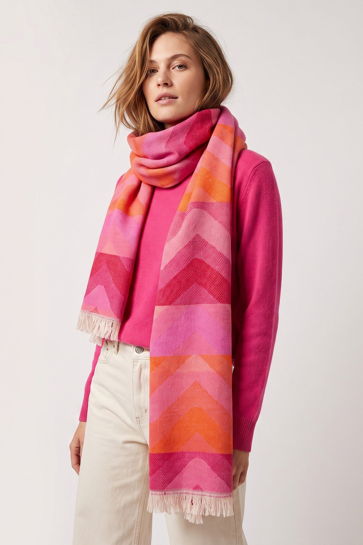 bowie-pink-orange-zig-zag-heavyweight-scarf-fringed-edge
