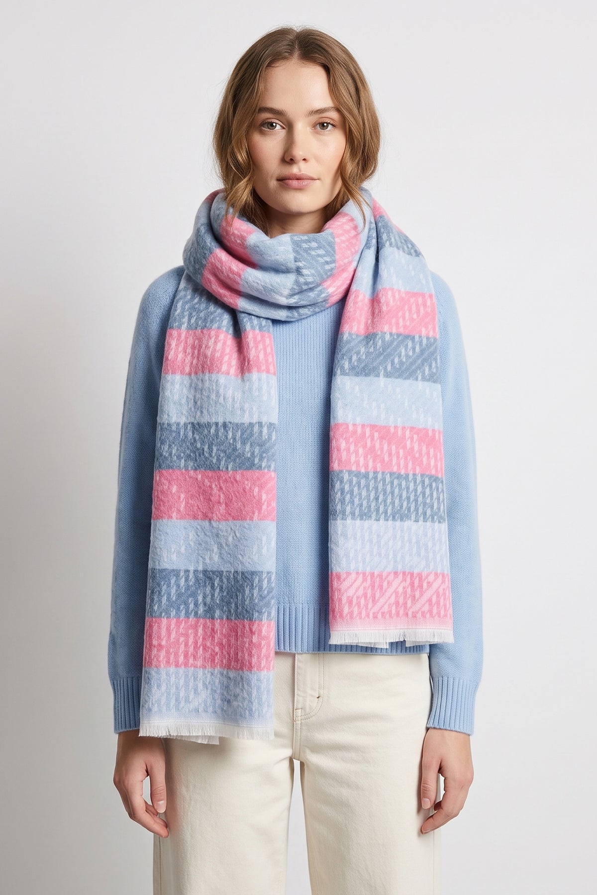 reed-grey-pink-stripe-heavyweight-scarf-blue