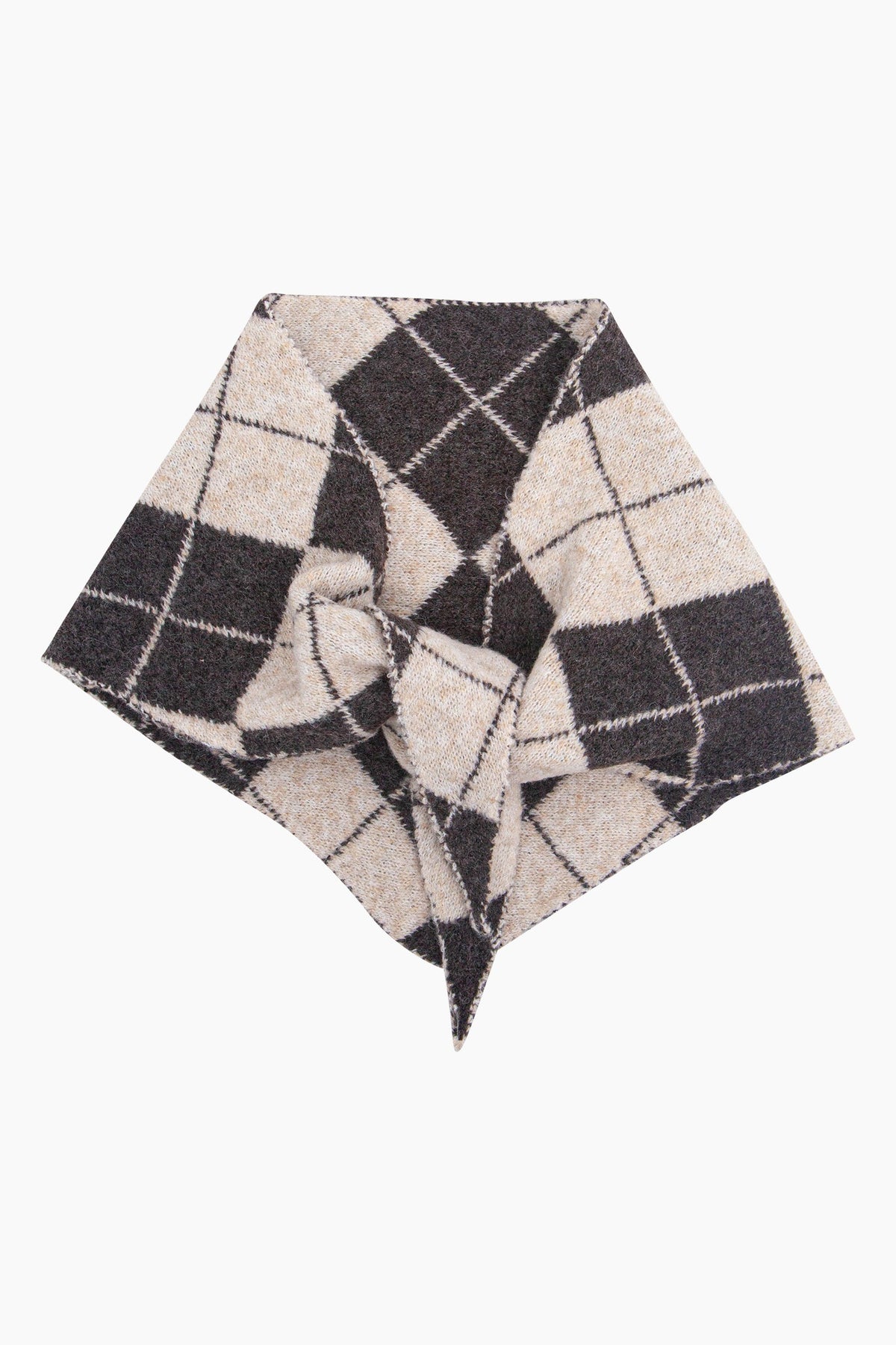 Traditional-Check-Triangle-Heavyweight-Scarf-in-Brown/Cream