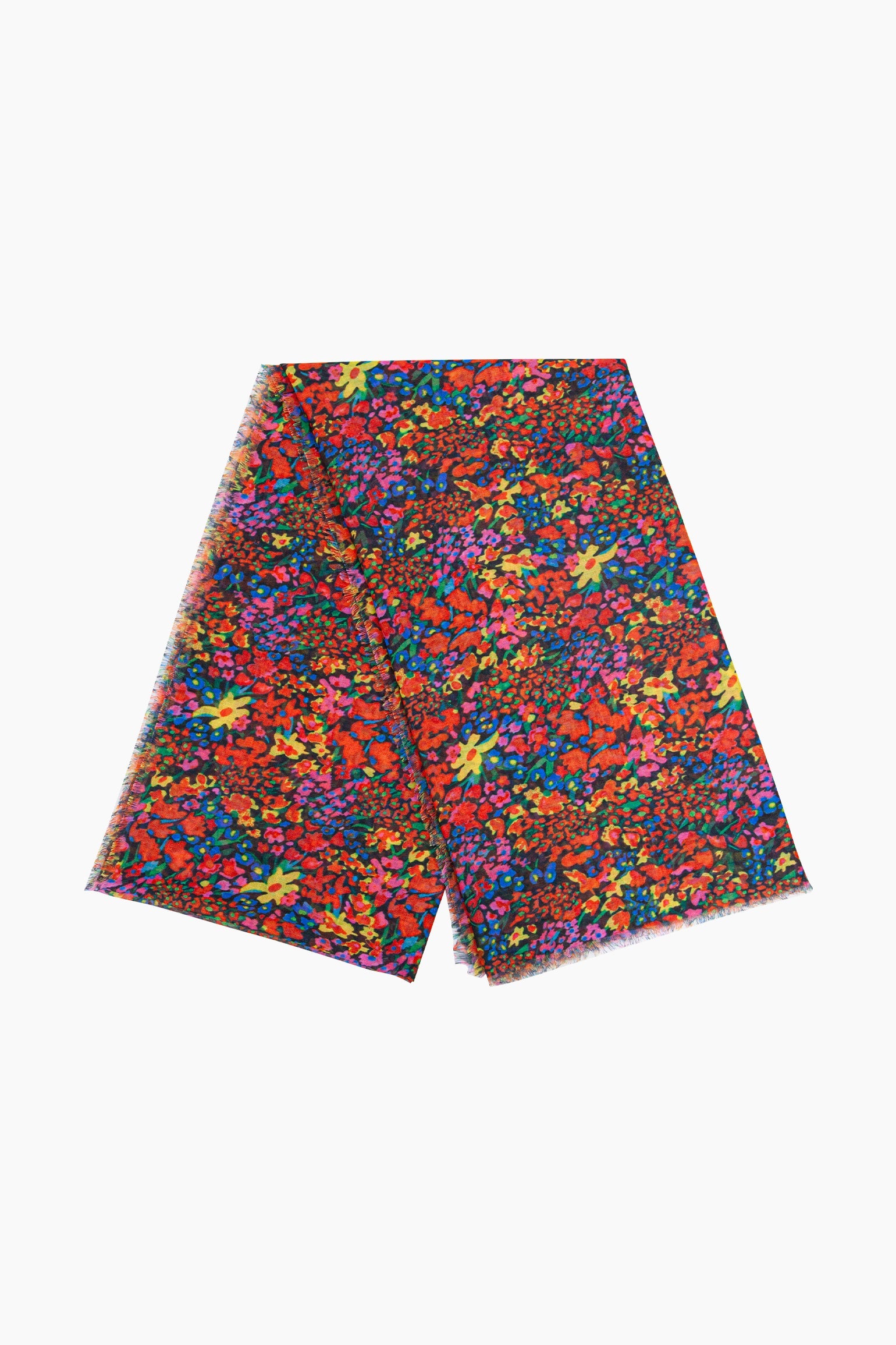 Ditsy-Floral-Lightweight-Scarf-in-Multi-Folded