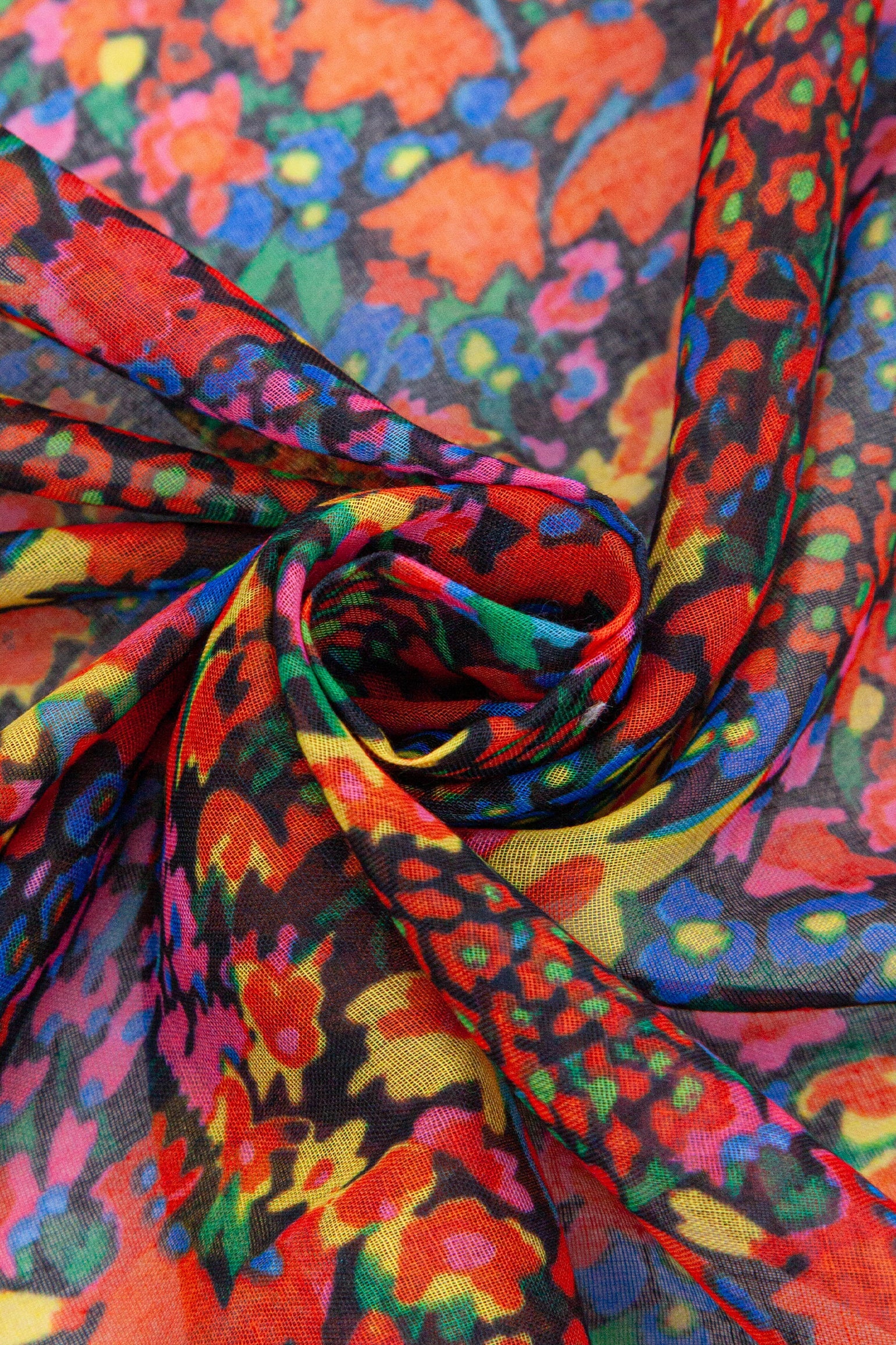 Ditsy-Floral-Lightweight-Scarf-in-Multi-Close-Up