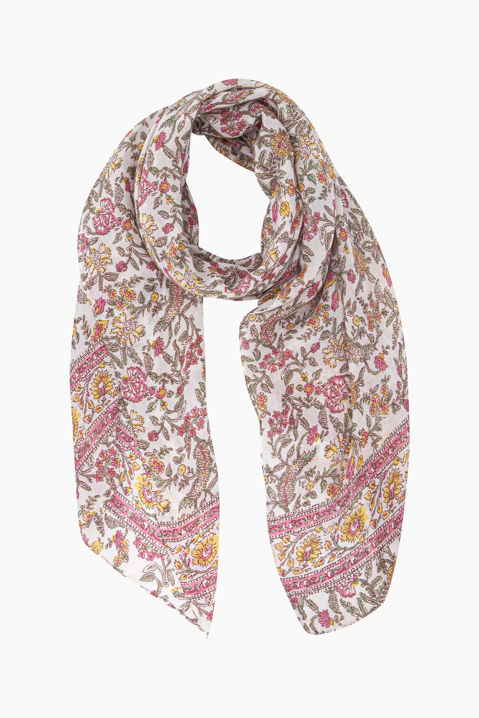Delicate-Floral-Lightweight-Scarf-in-Neutral-Front