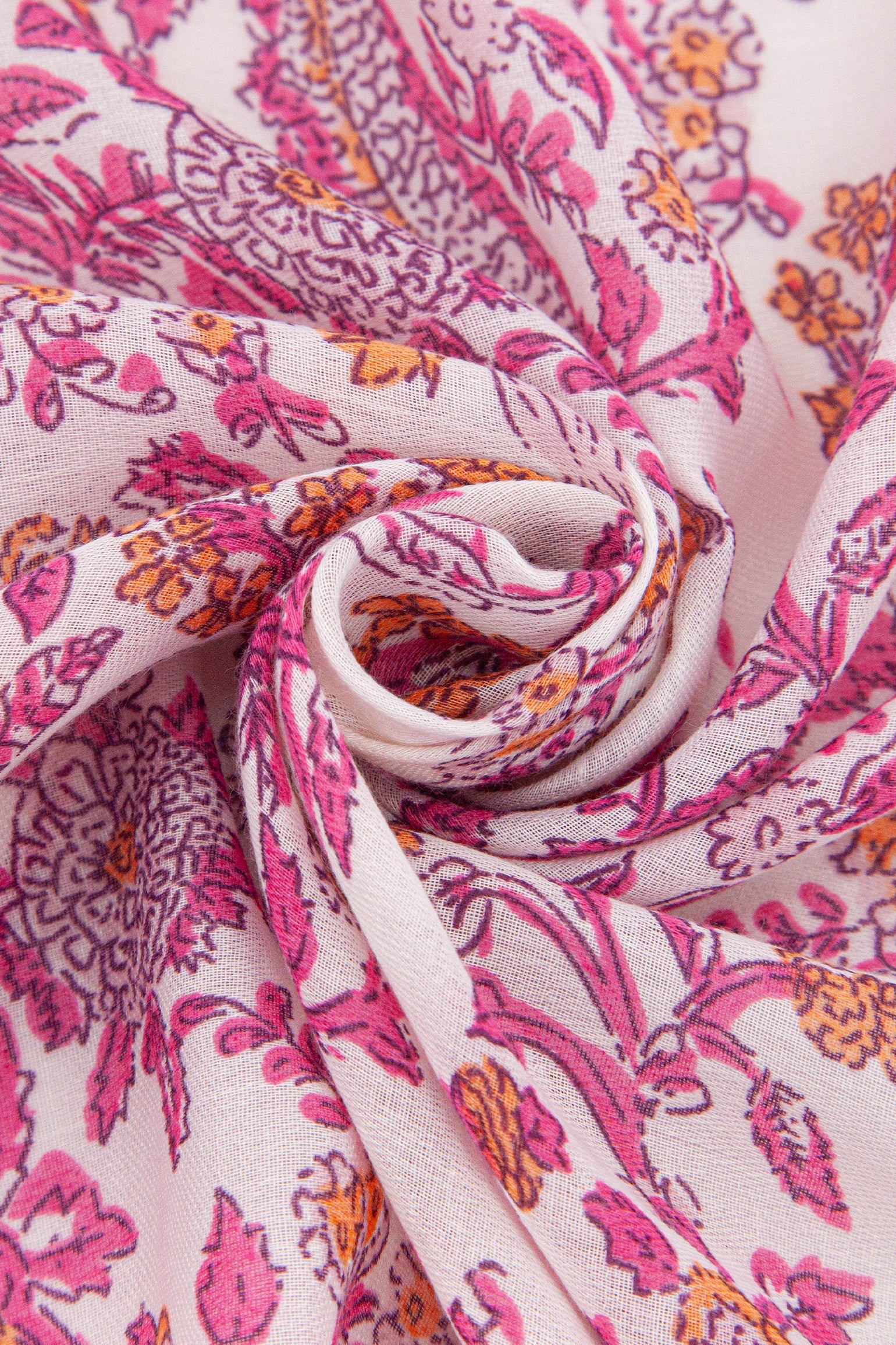 Delicate-Floral-Lightweight-Scarf-in-Pink-Closeup
