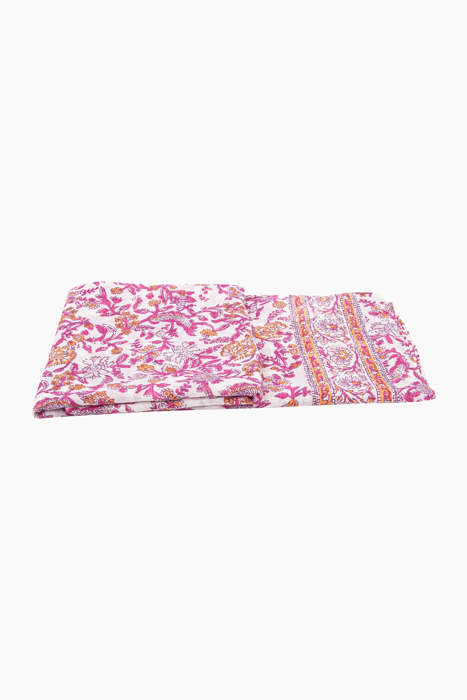 Delicate-Floral-Lightweight-Scarf-in-Pink-Folded-Flat