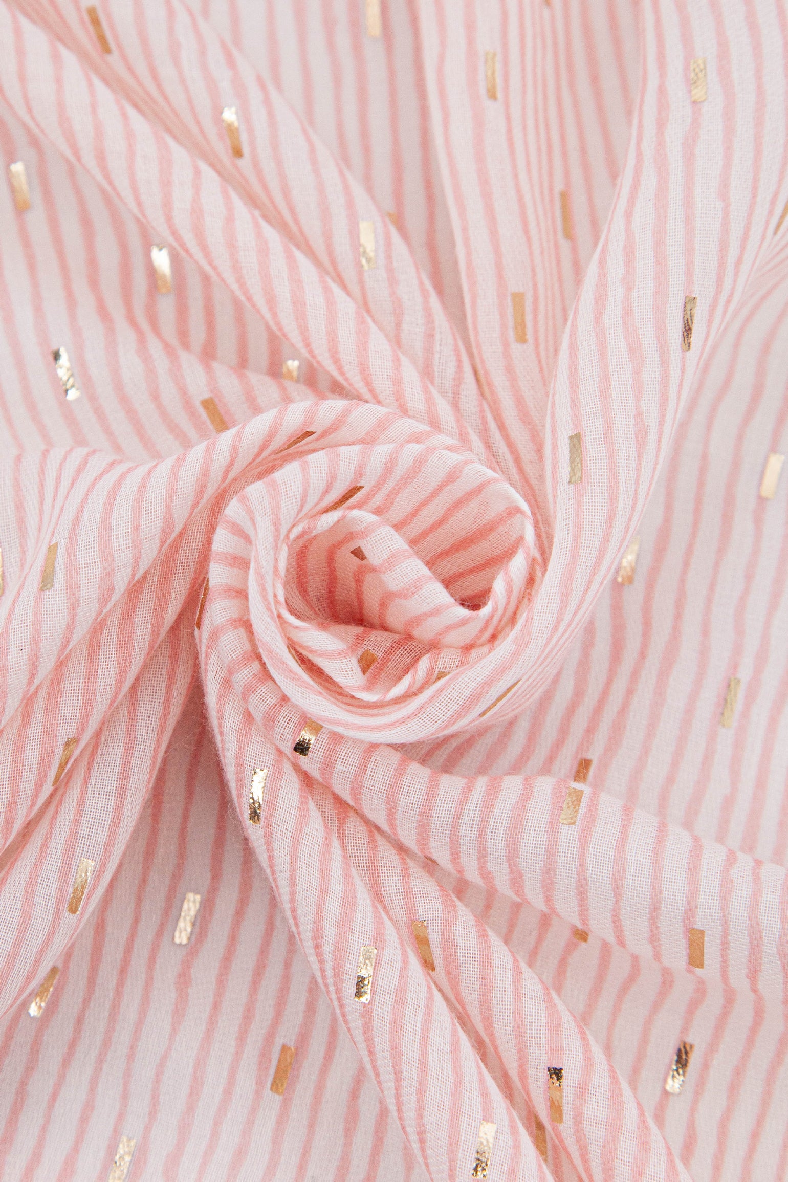 Gold-Matchstick-Print-Lightweight-Scarf-in-Red-Closeup