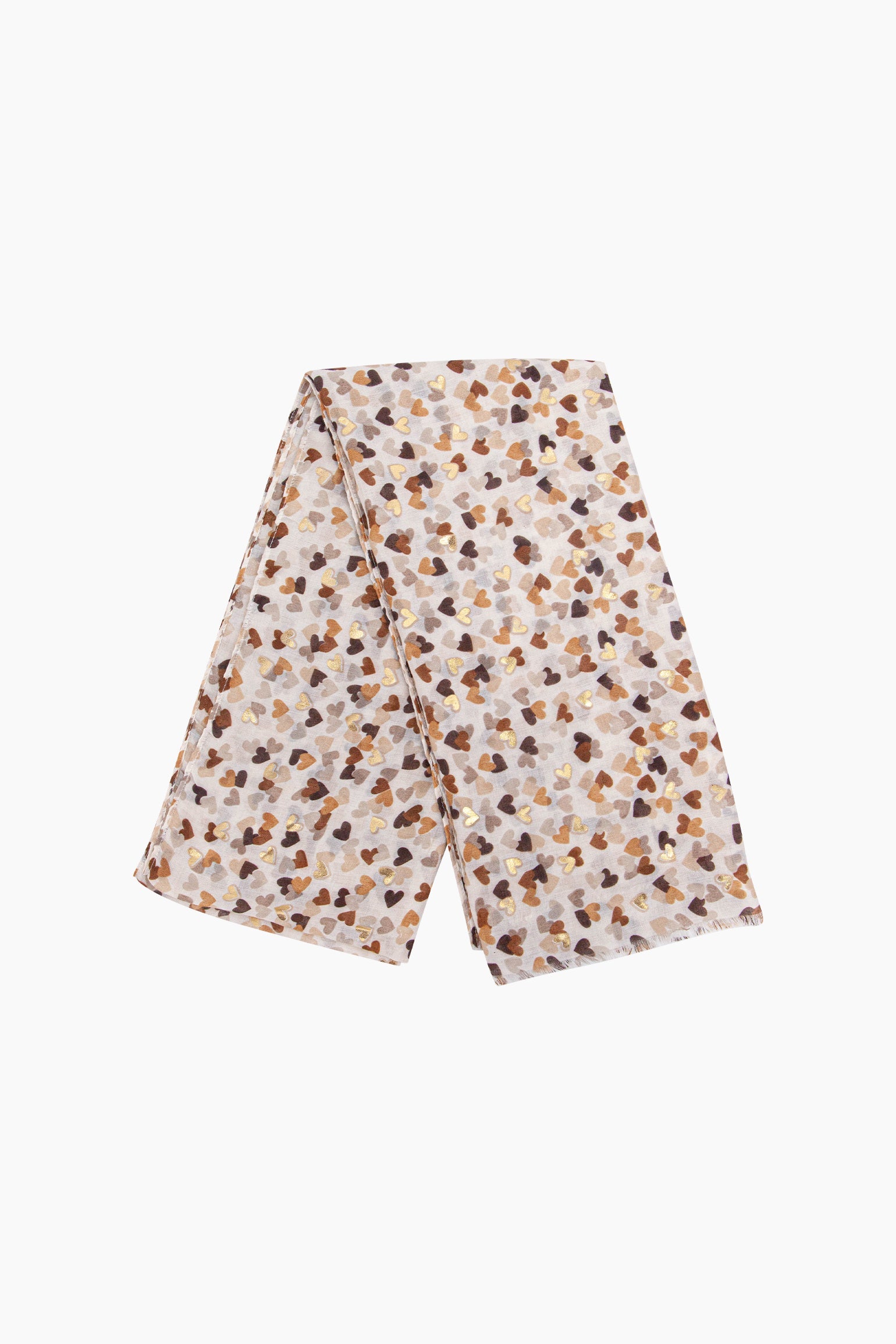 Heart-Print-Lightweight-Scarf-in-Neutral-Folded