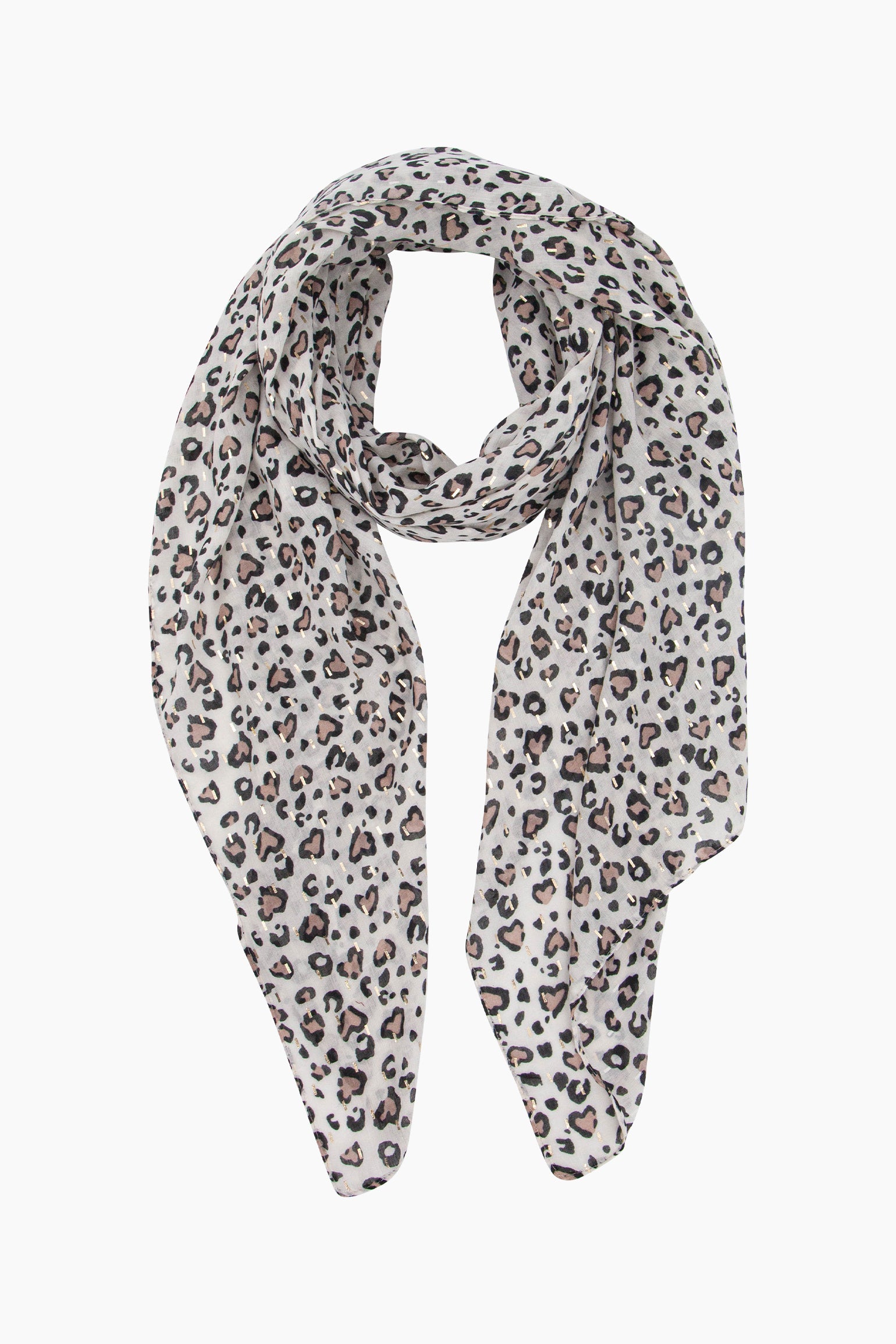 Heart-Print-Lightweight-Scarf-in-Black-Front