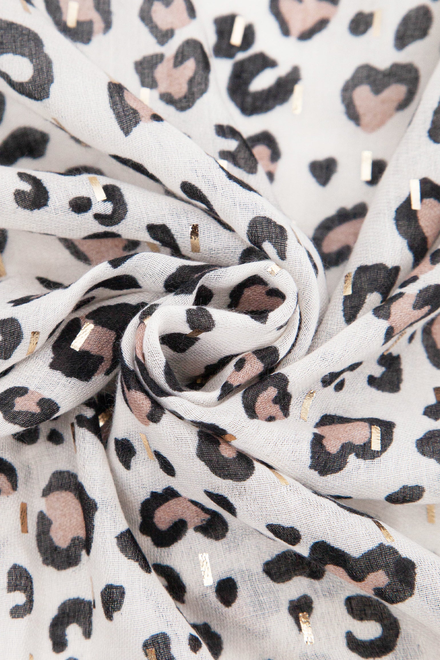 Heart-Print-Lightweight-Scarf-in-Black-Closeup