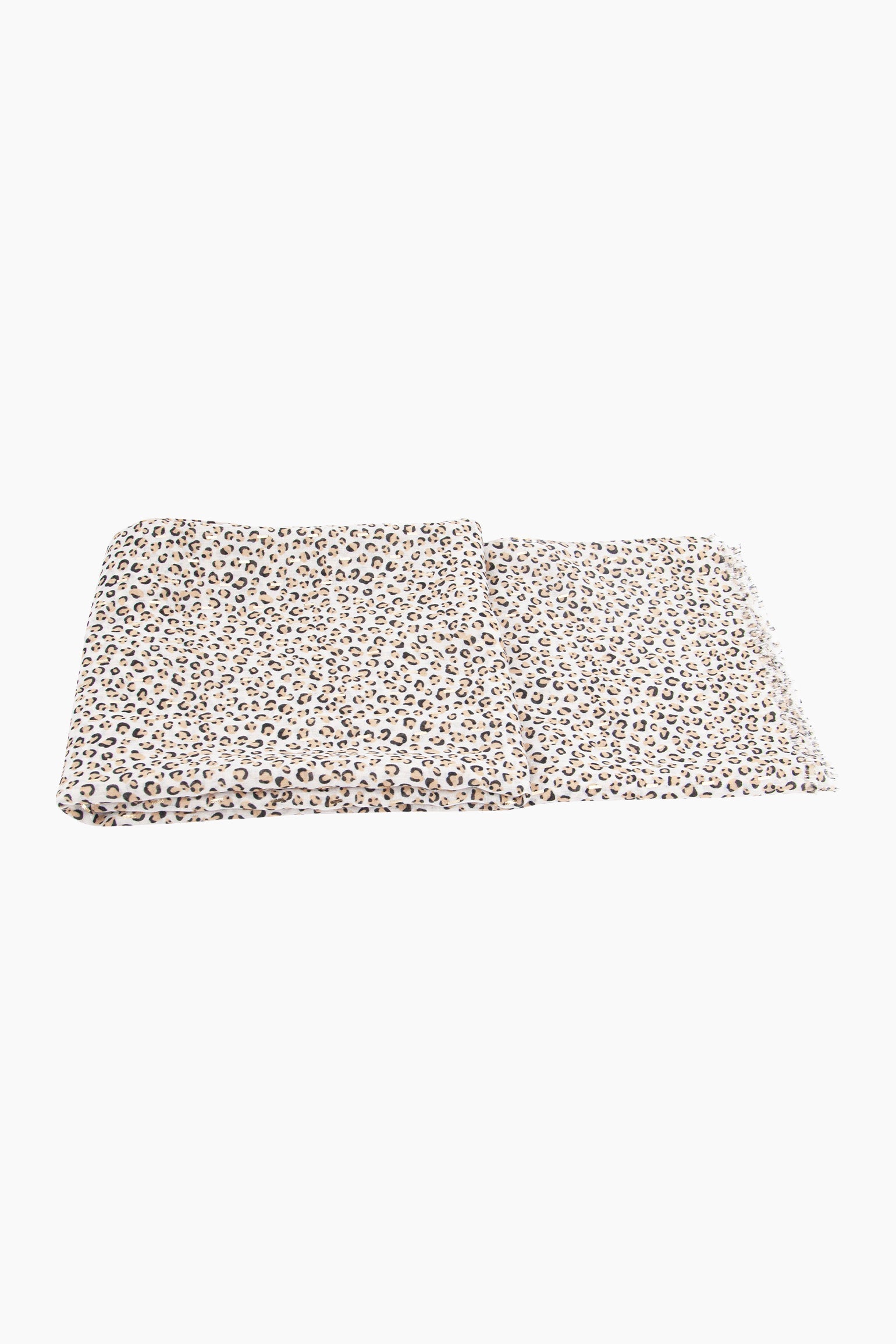 Leopard-Print-Lightweight-Scarf-in-Cream-Folded-Flat
