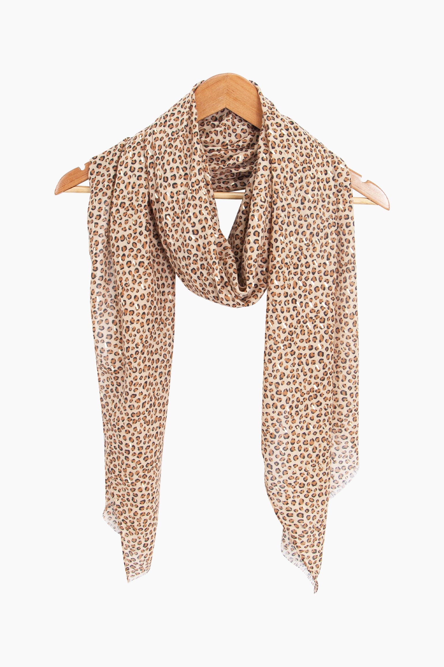 Leopard-Print-Lightweight-Scarf-in-Tan-Draped