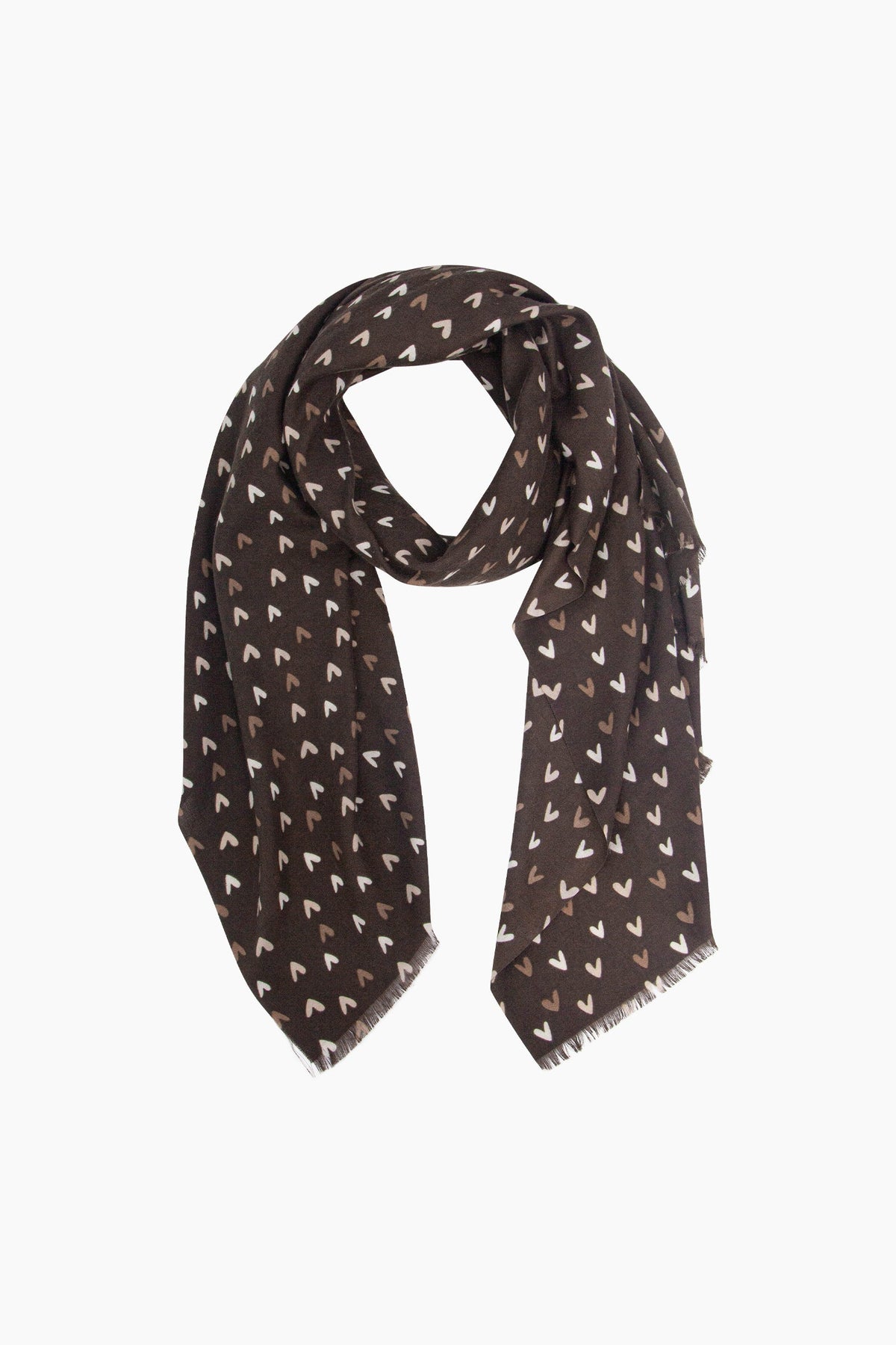 Small-Sketch-Heart-Print-Lightweight-Scarf-in-Brown