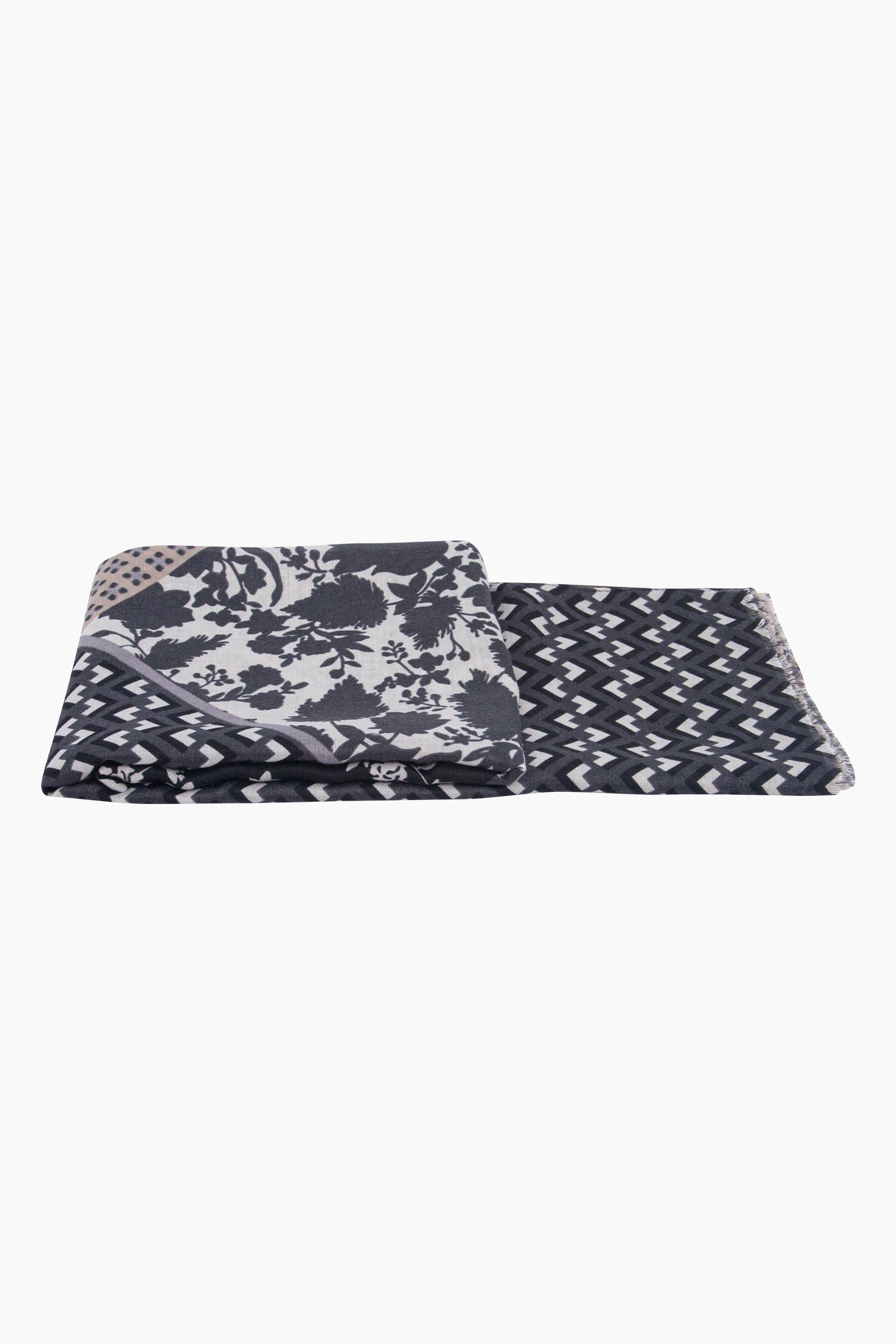 Floral-Print-Lightweight-Scarf-in-Grey
