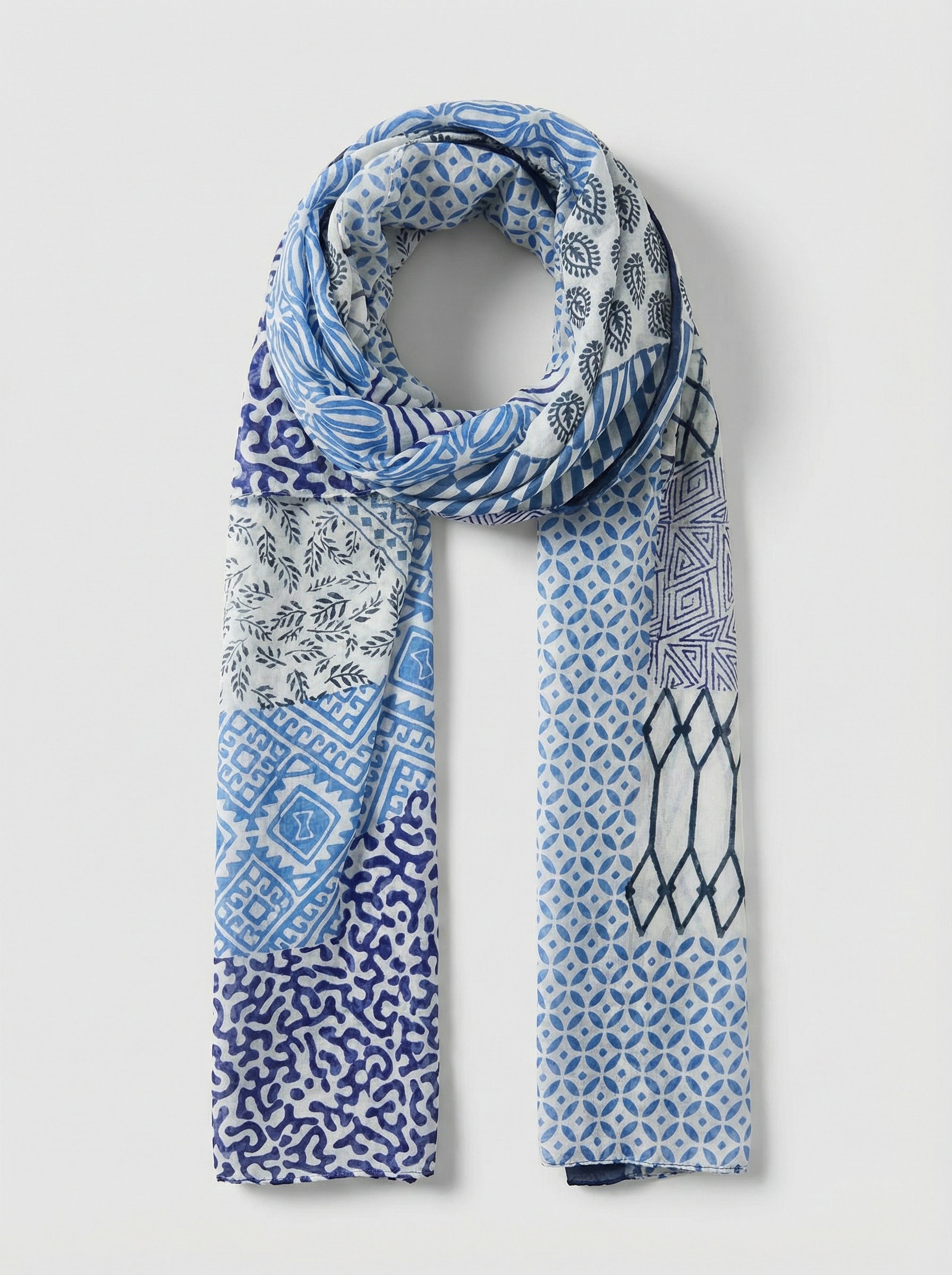 Blue-mixed-print-cotton-scarf