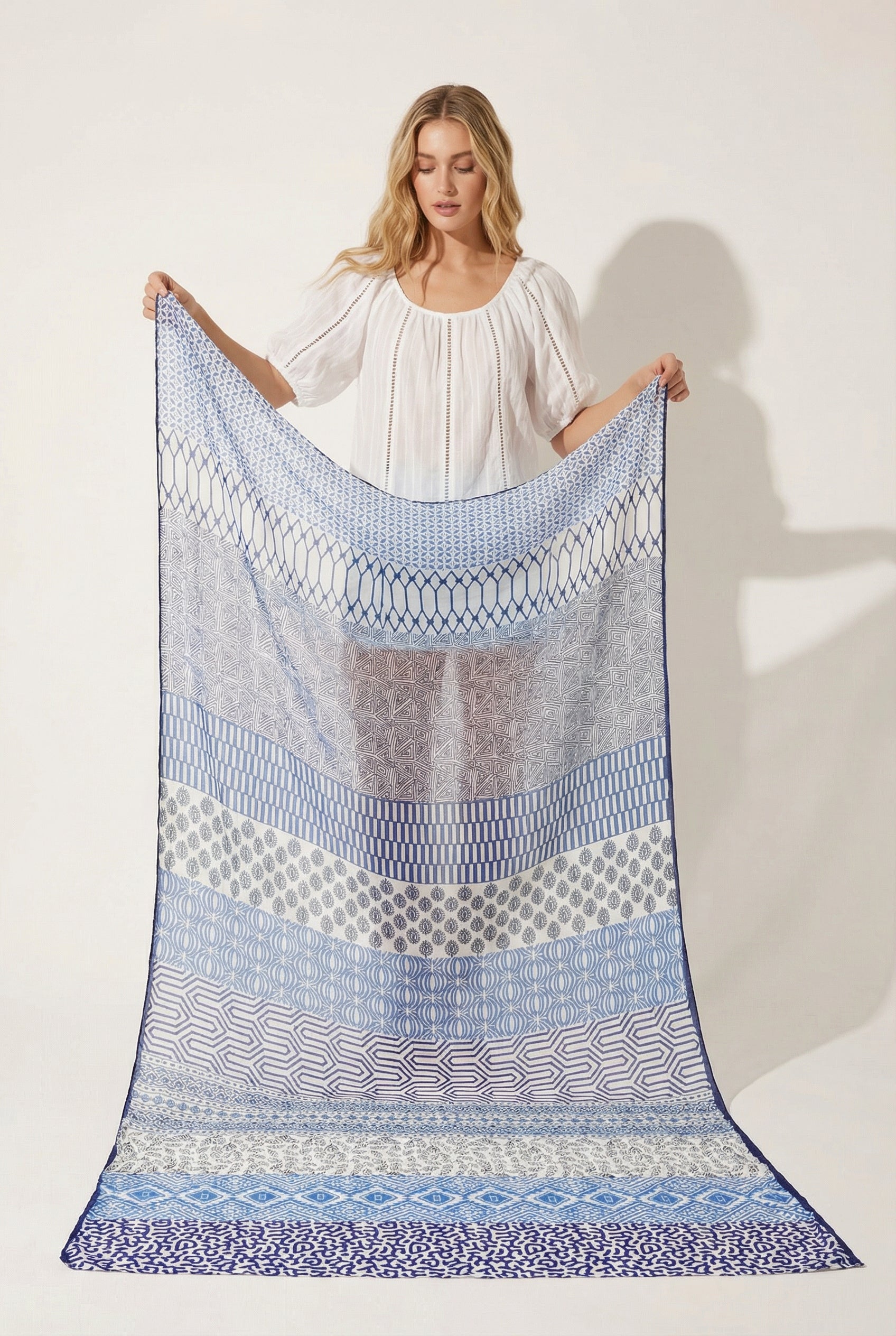 Blue-mixed-print-cotton-scarf