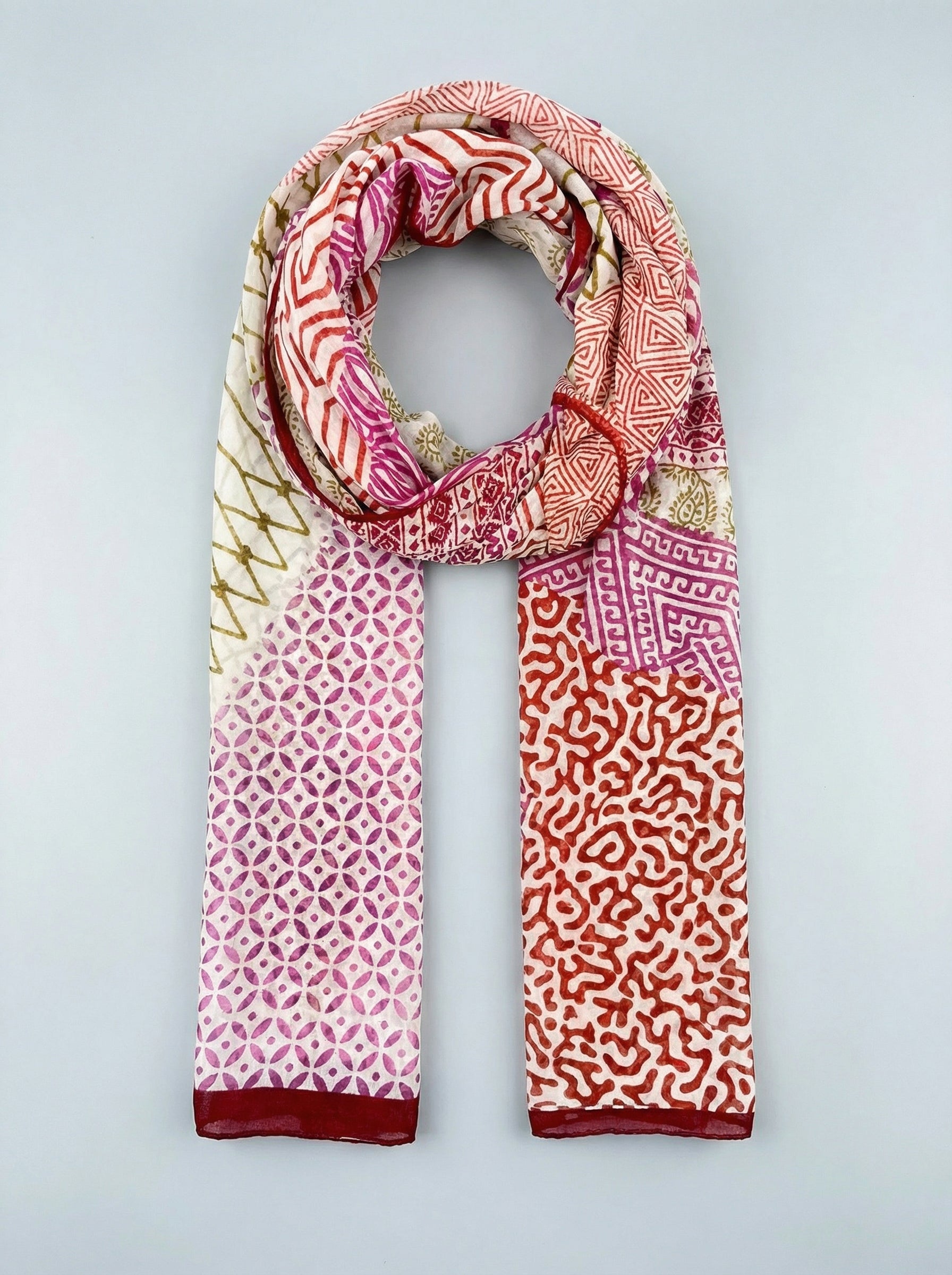 Pink-mixed-print-cotton-scarf