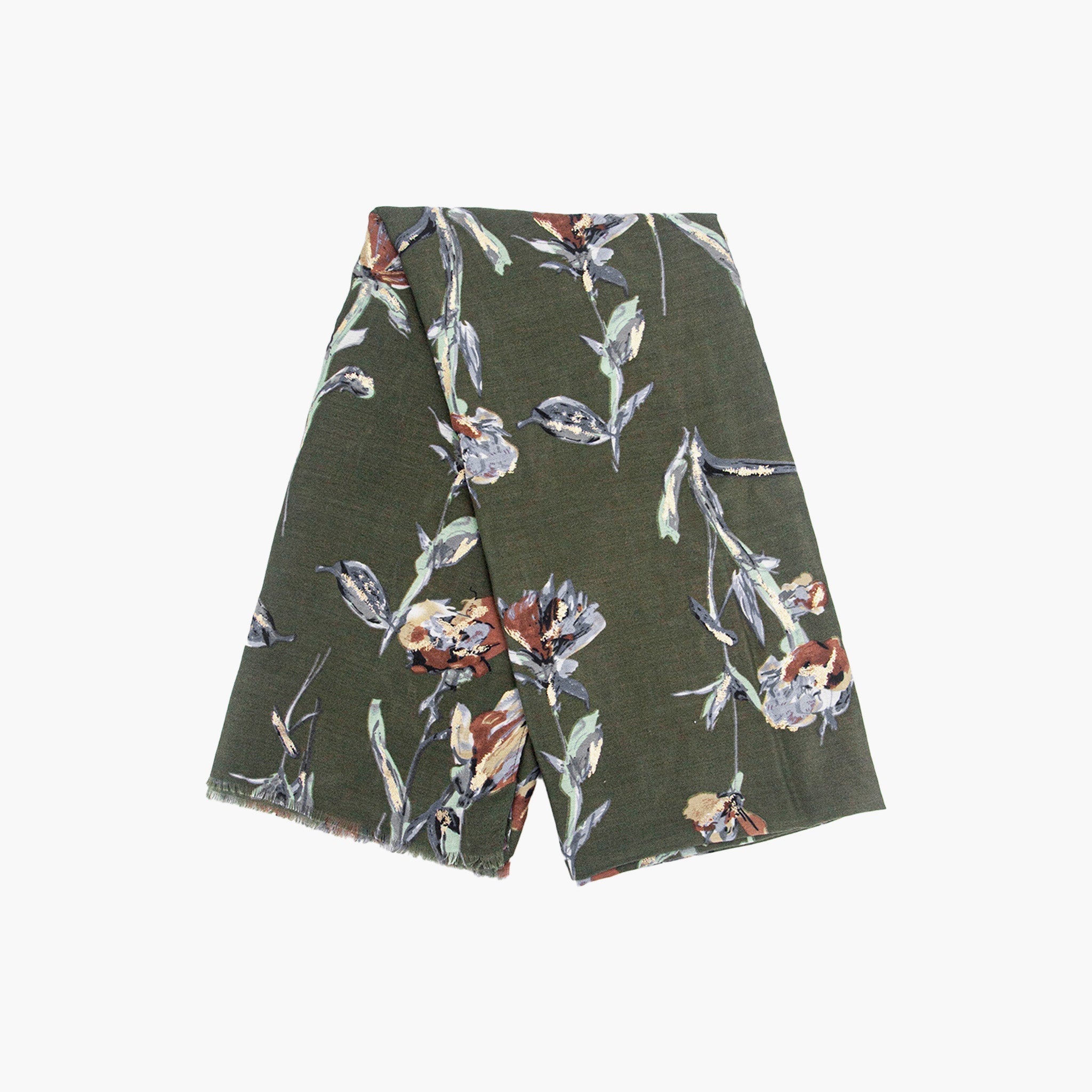 vaeda-khaki-floral-lightweight-scarf-folded