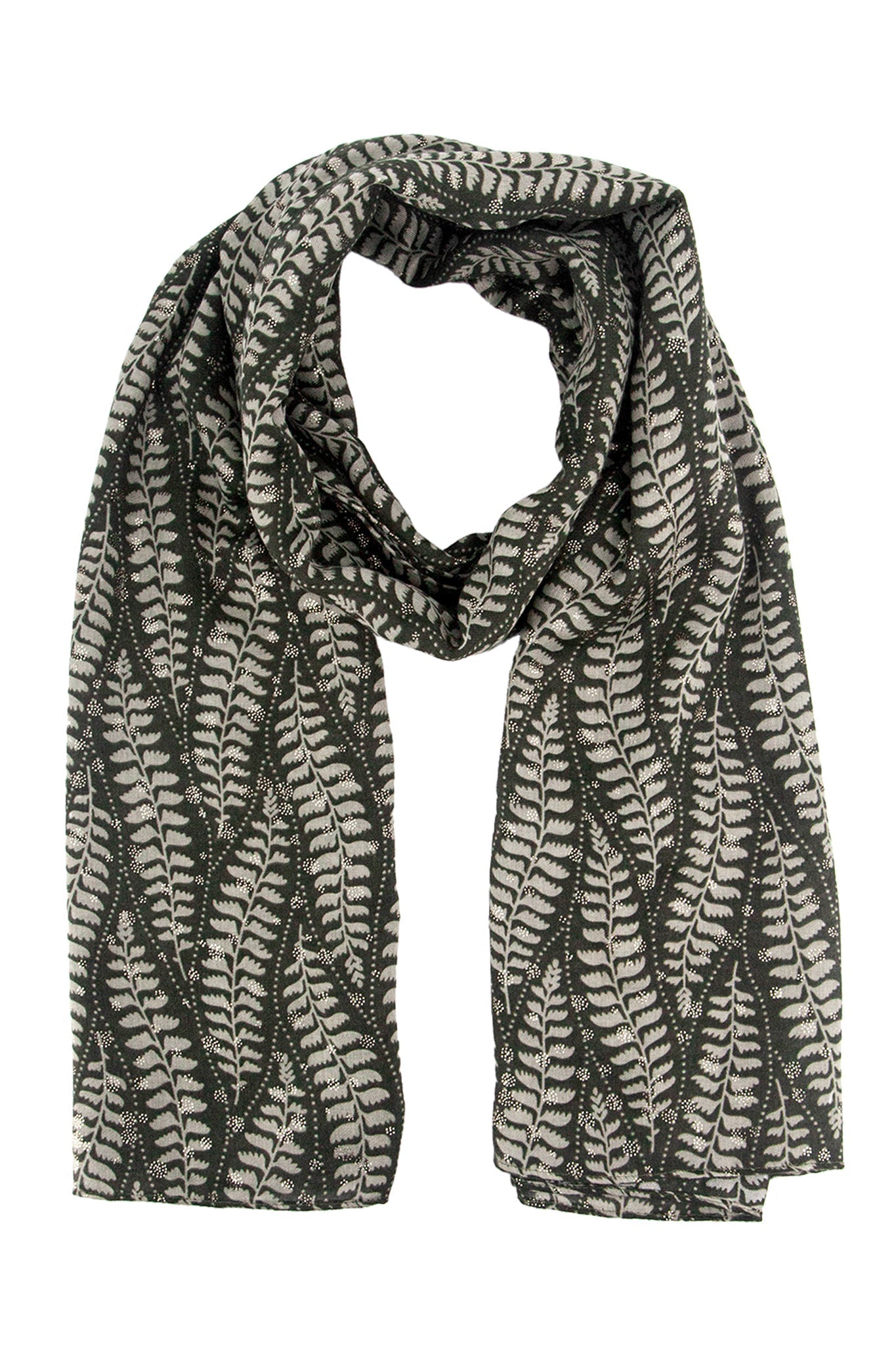 clover-khaki-fern-leaf-lightweight-scarf-leaves-pattern