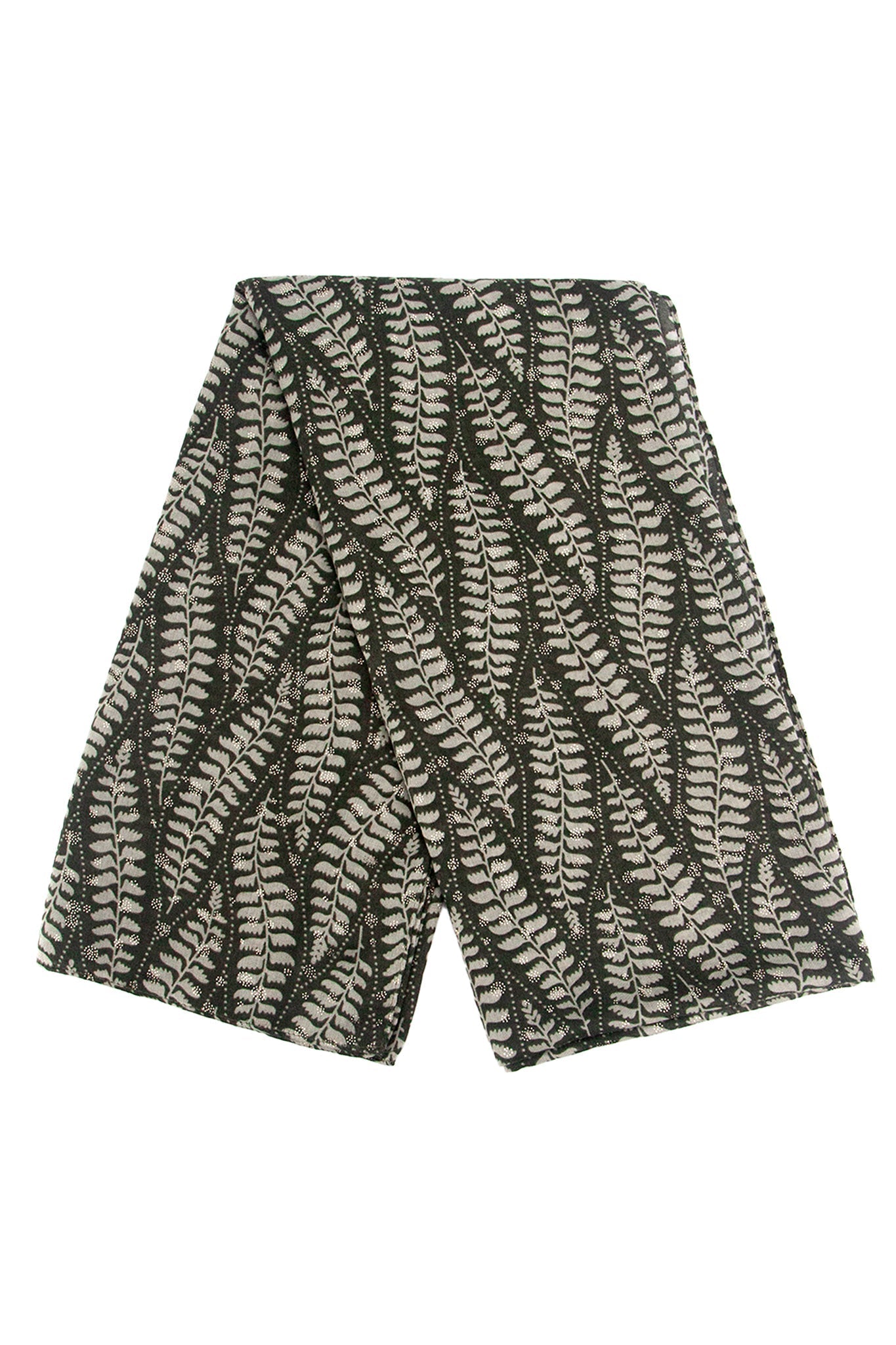 clover-khaki-fern-leaf-lightweight-scarf-folded