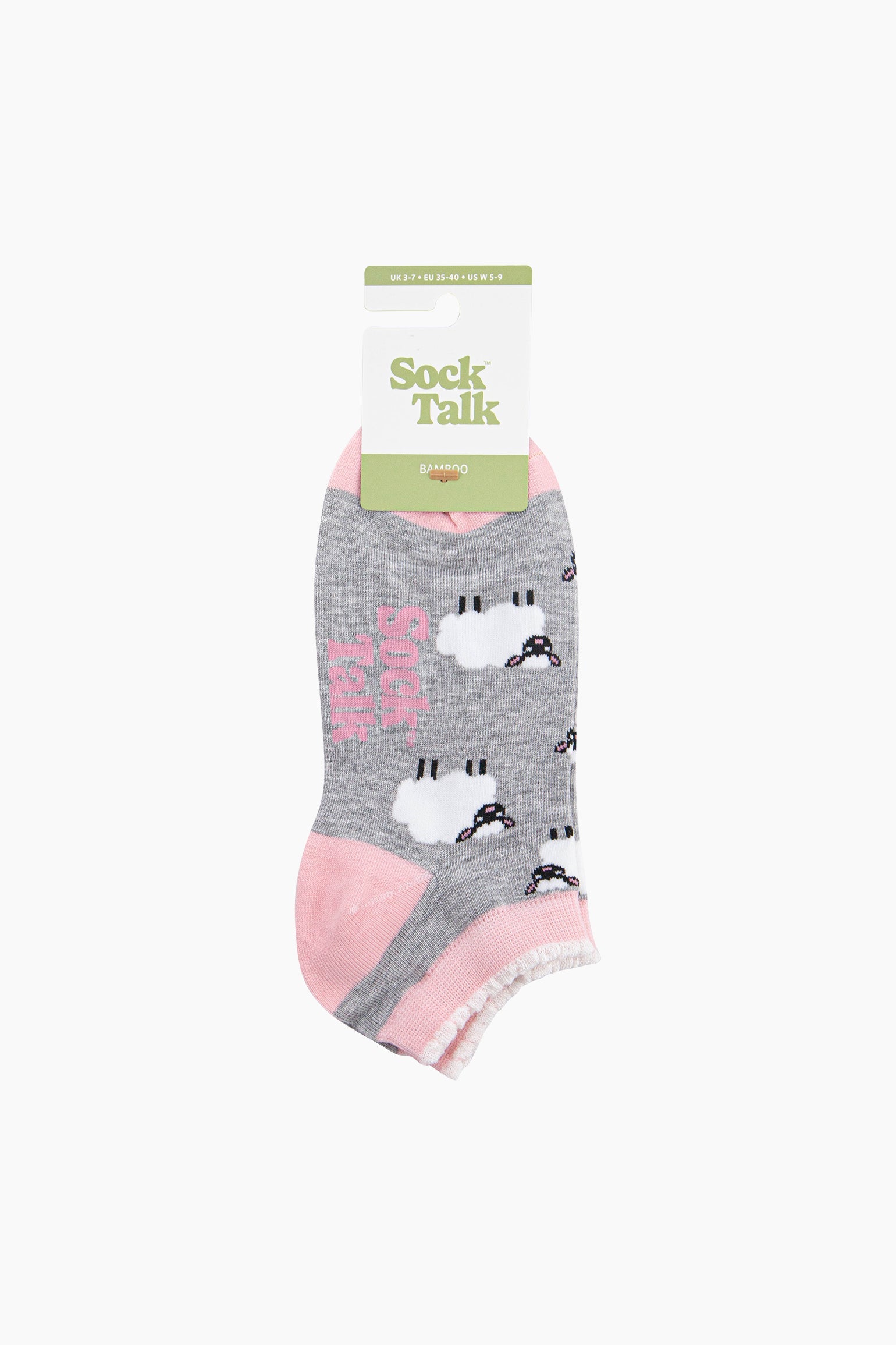 Sheep-Bamboo-Trainer-Socks-in-Grey-Marl-In-Packaging
