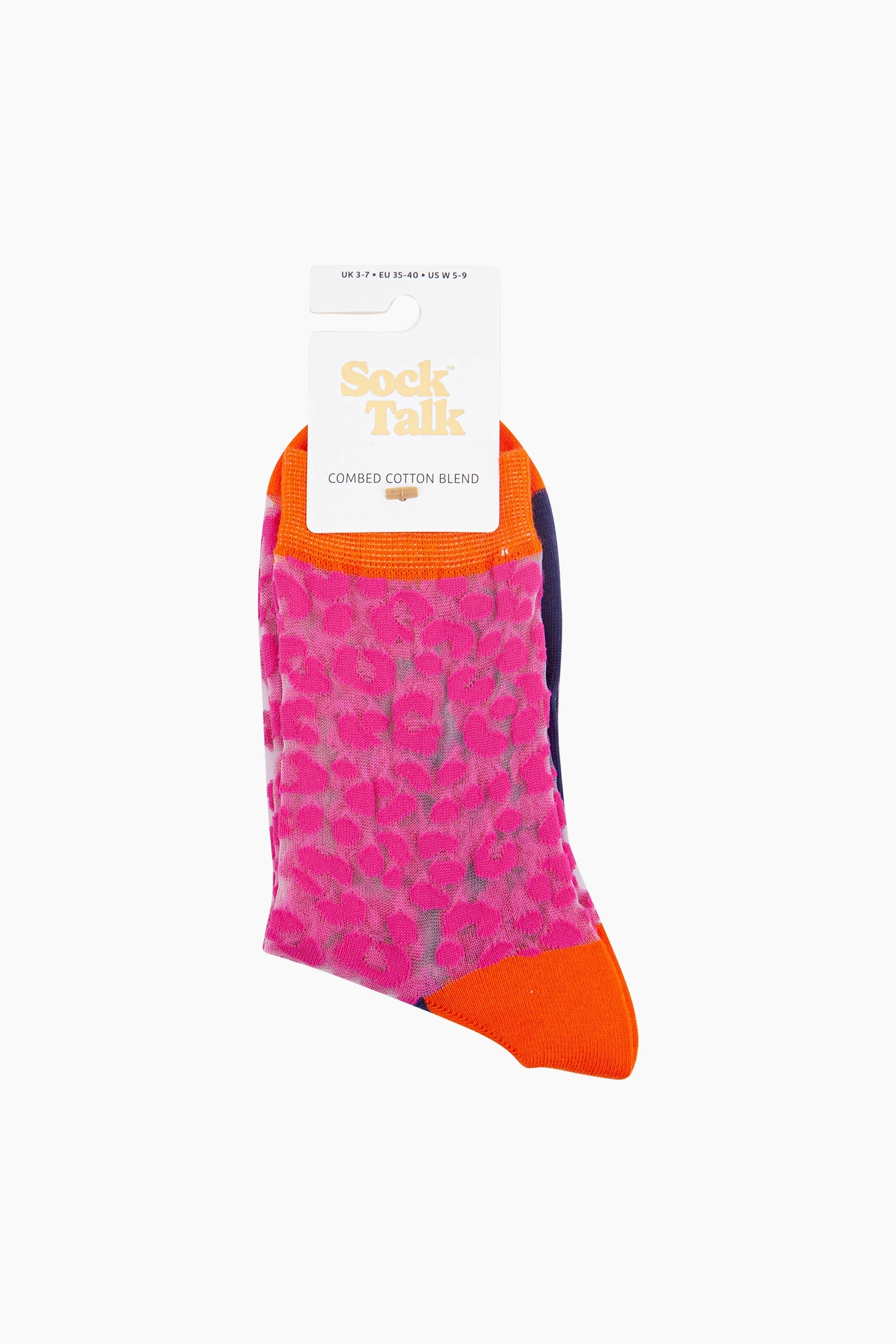 Leopard-Print-Combed-Cotton-Sheer-Pop-Socks-in-Pink-In-Packaging
