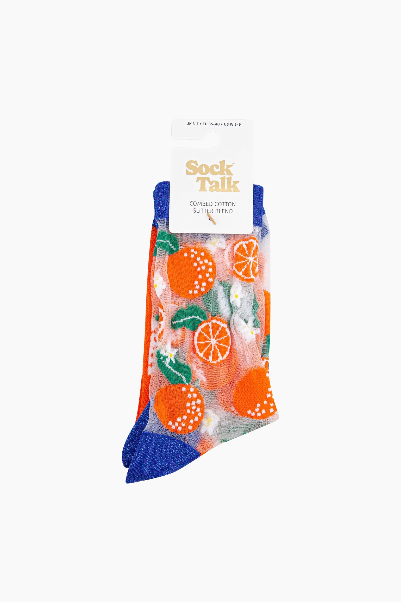 Oranges-Fruit-Combed-Cotton-Sheer-Pop-Socks-In-Packaging