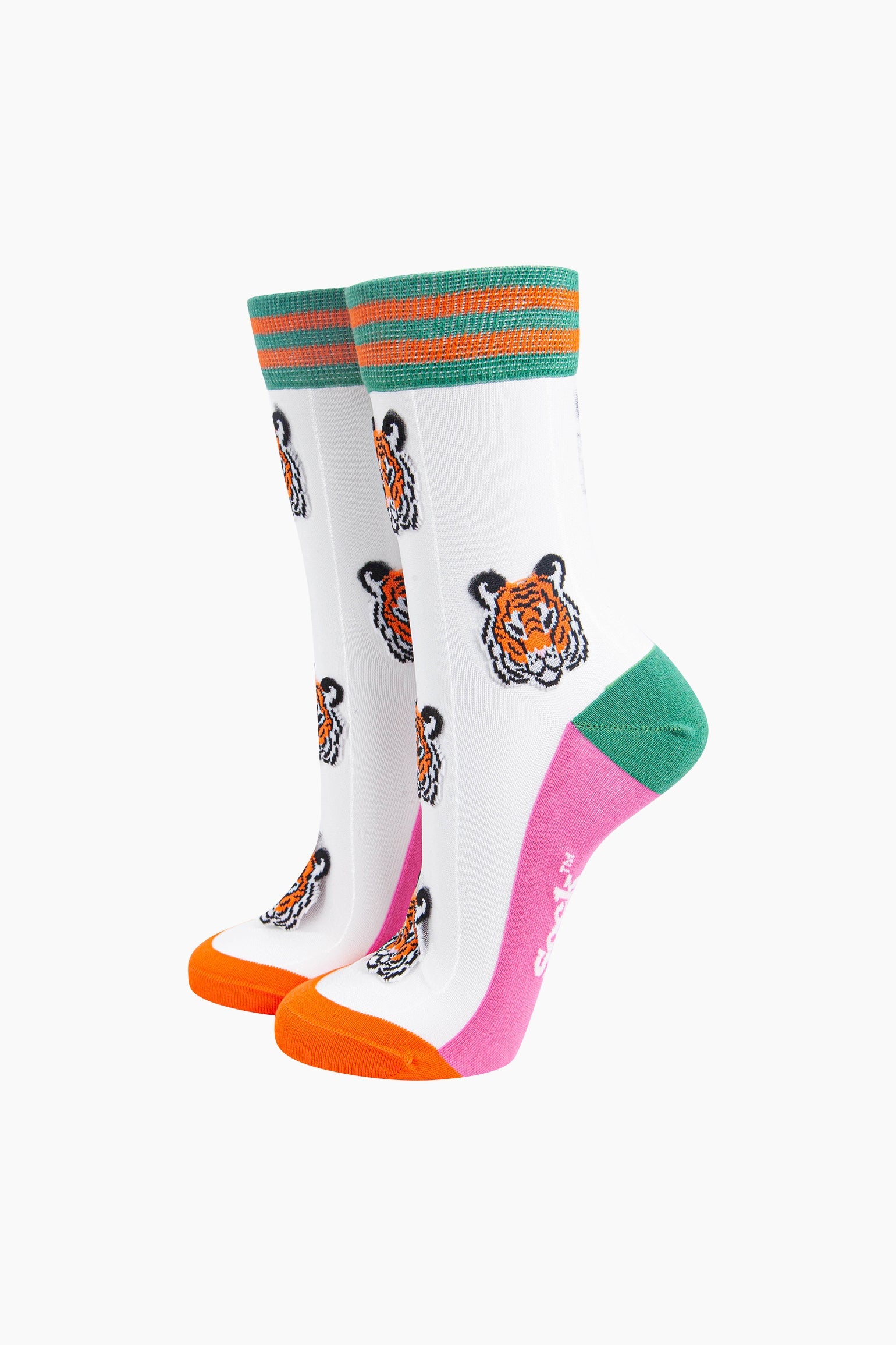 Tiger-Faces-Combed-Cotton-Sheer-Pop-Socks-in-Green-Mannequin