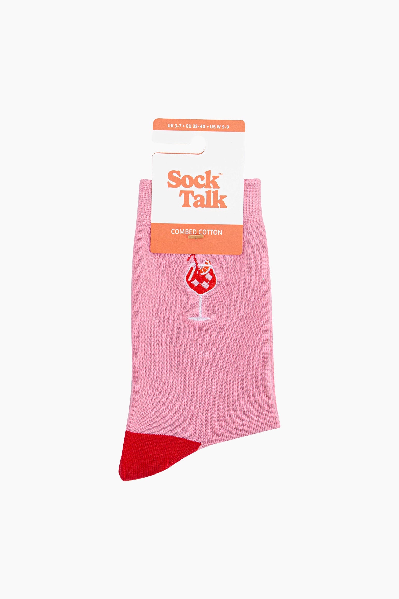 Embroidered-Aperitivo-Spritz-Combed-Cotton-Socks-in-Pink-In-Packaging