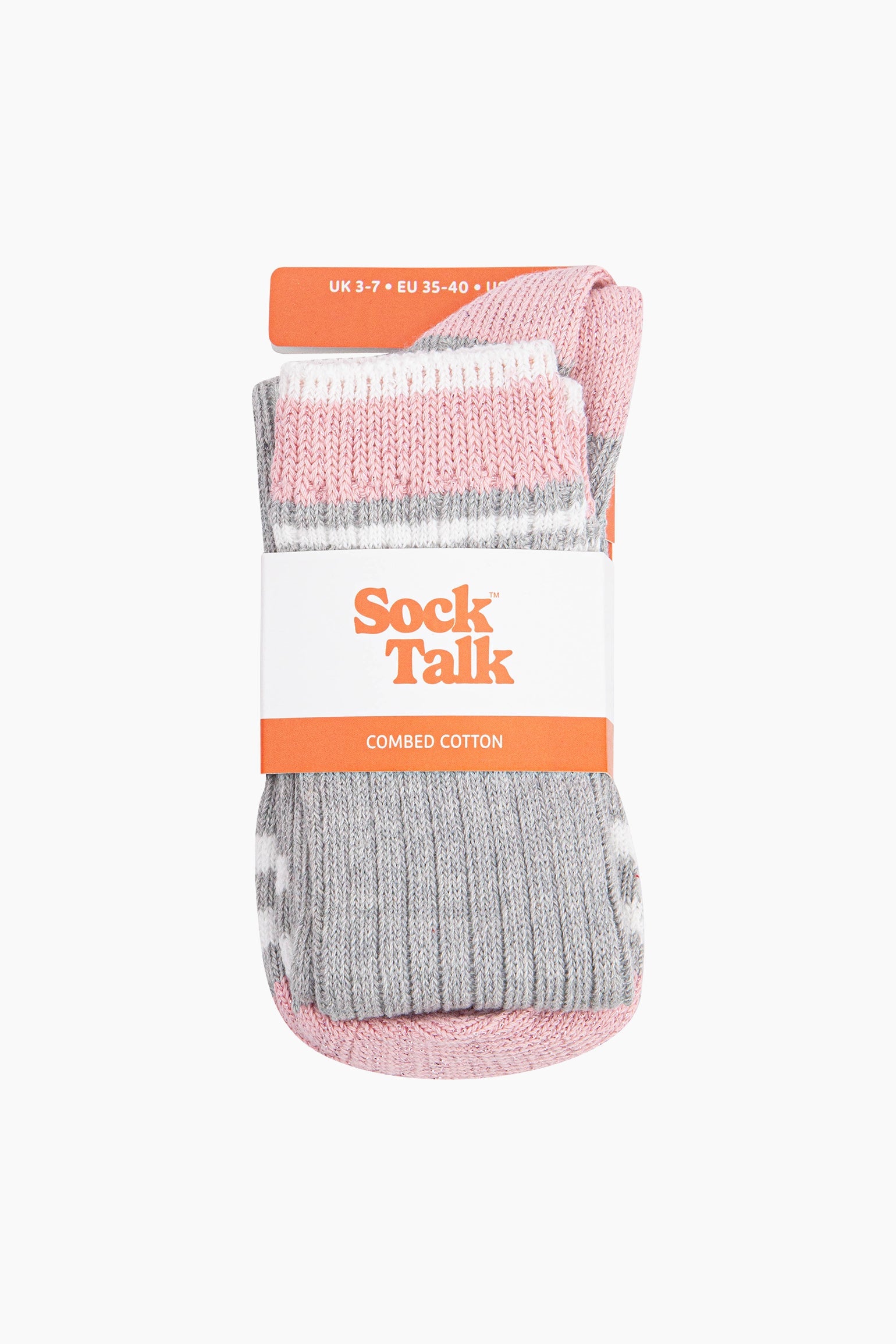 Striped-Combed-Cotton-Knee-High-Glitter-Socks-in-Grey-Pink-in-packaging