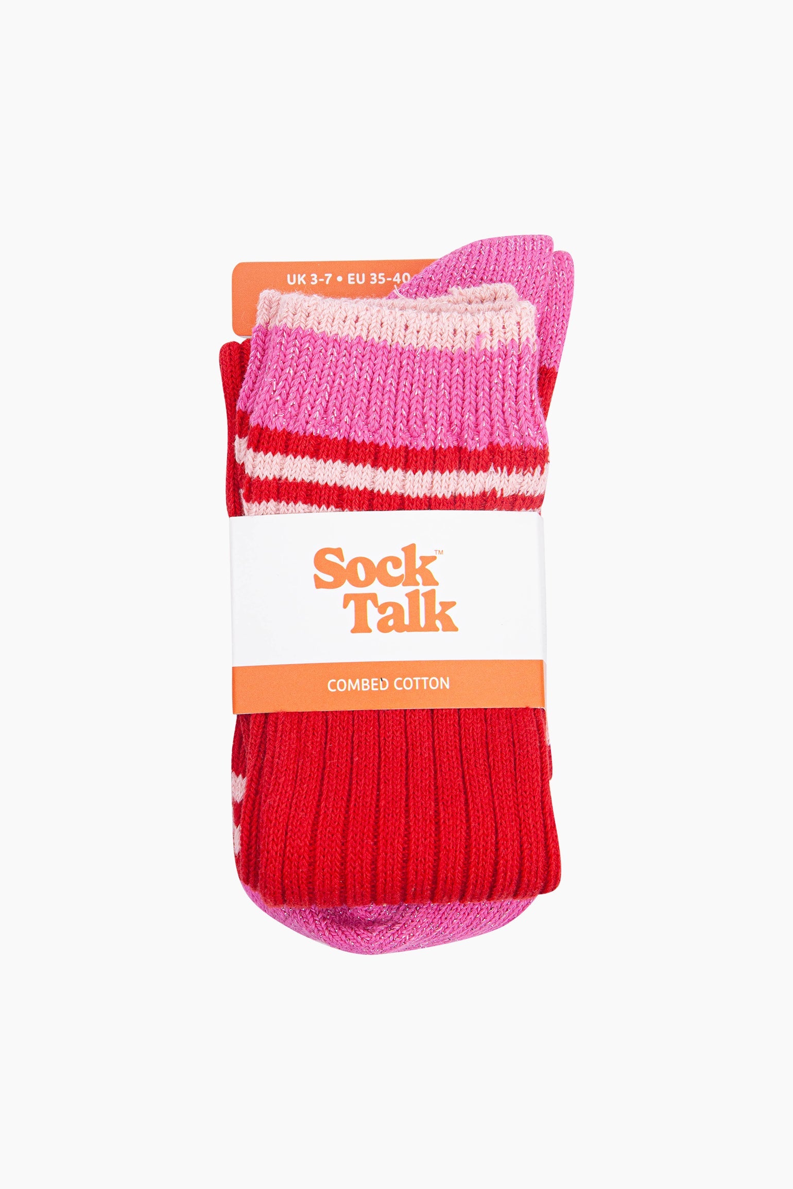 Striped-Combed-Cotton-Knee-High-Glitter-Socks-in-Red-Pink-in-packaging