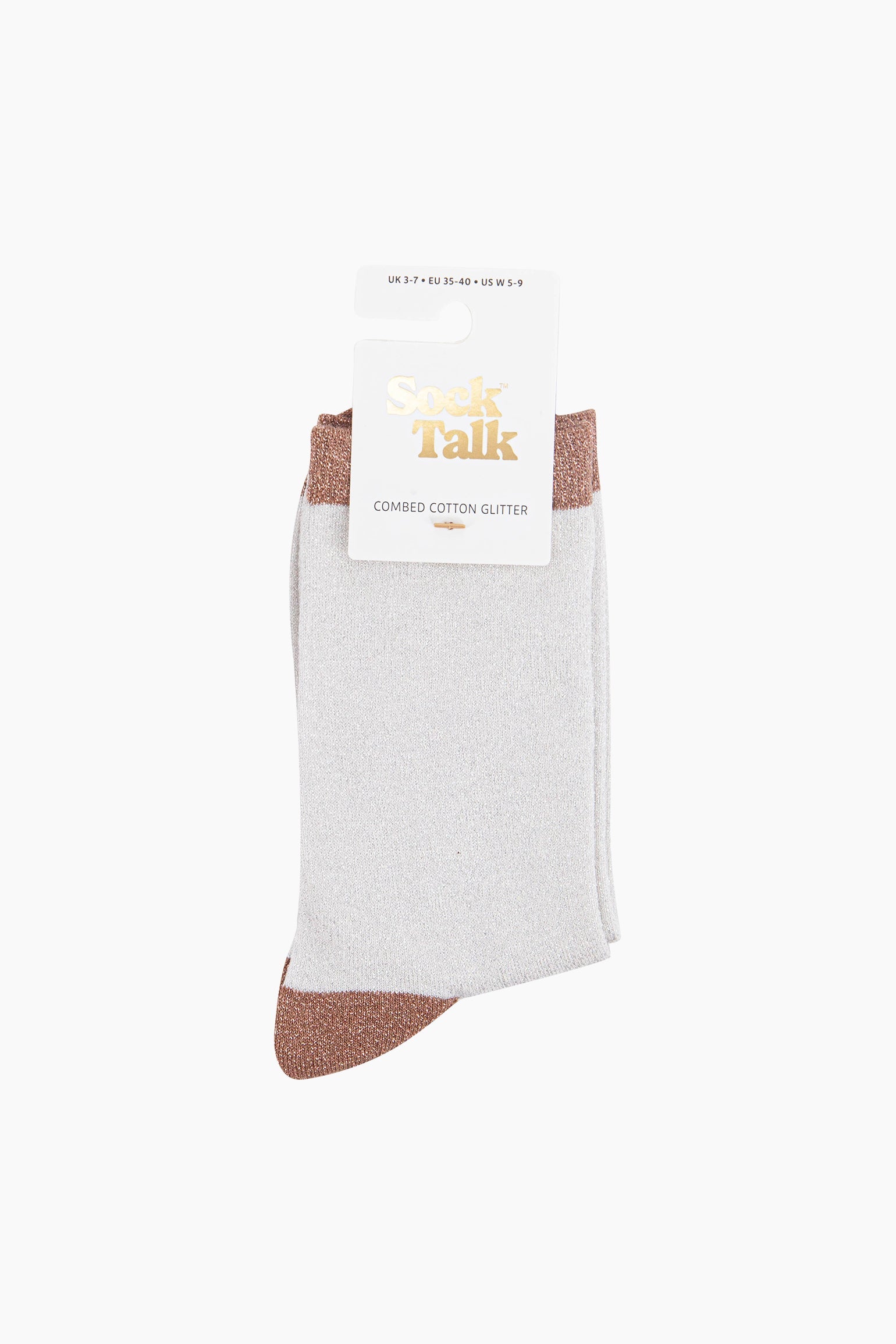 Polka-Dots-Combed-Cotton-Glitter-Socks-in-Cream-Brown-in-packaging