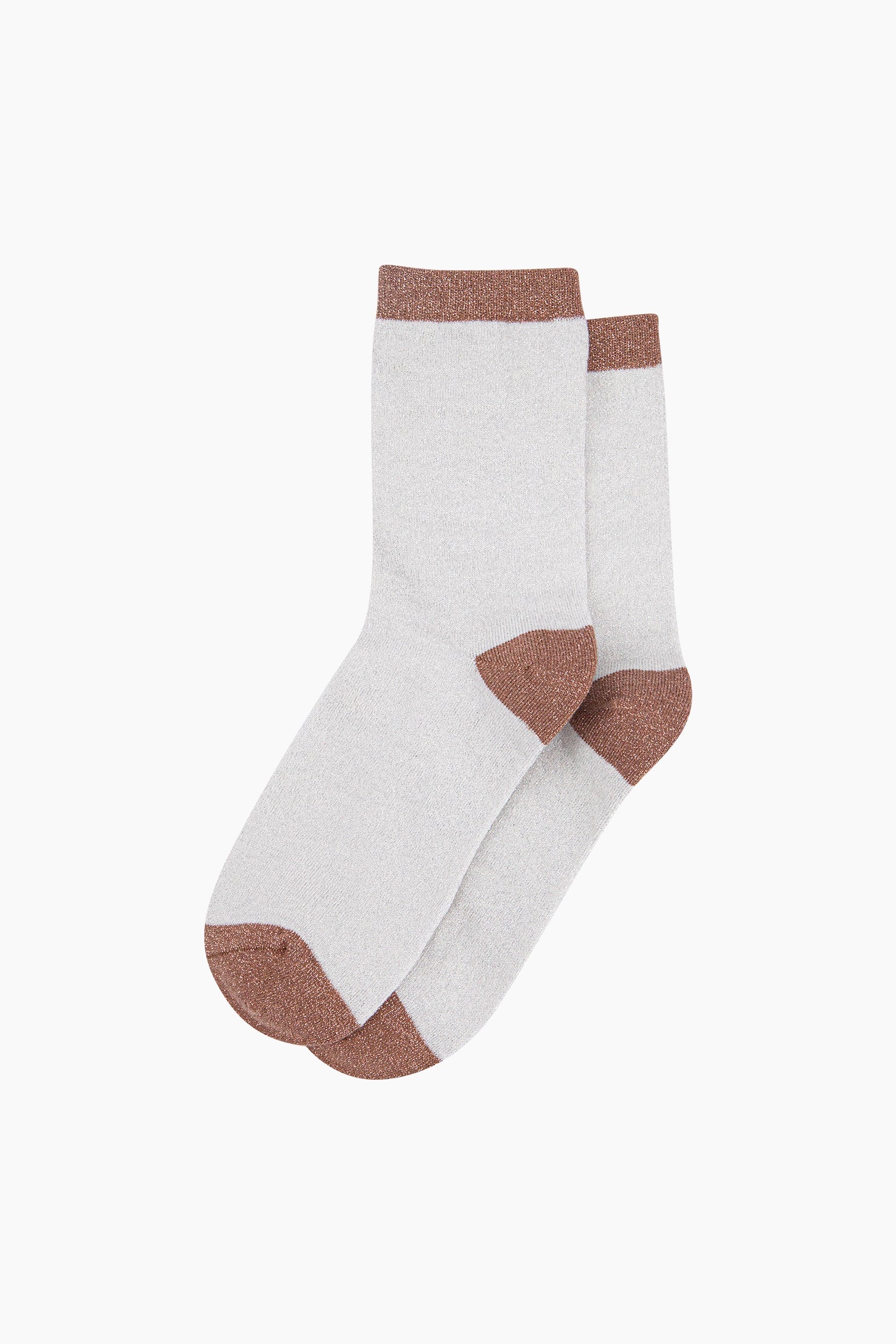 Polka-Dots-Combed-Cotton-Glitter-Socks-in-Cream-Brown-flat-lay