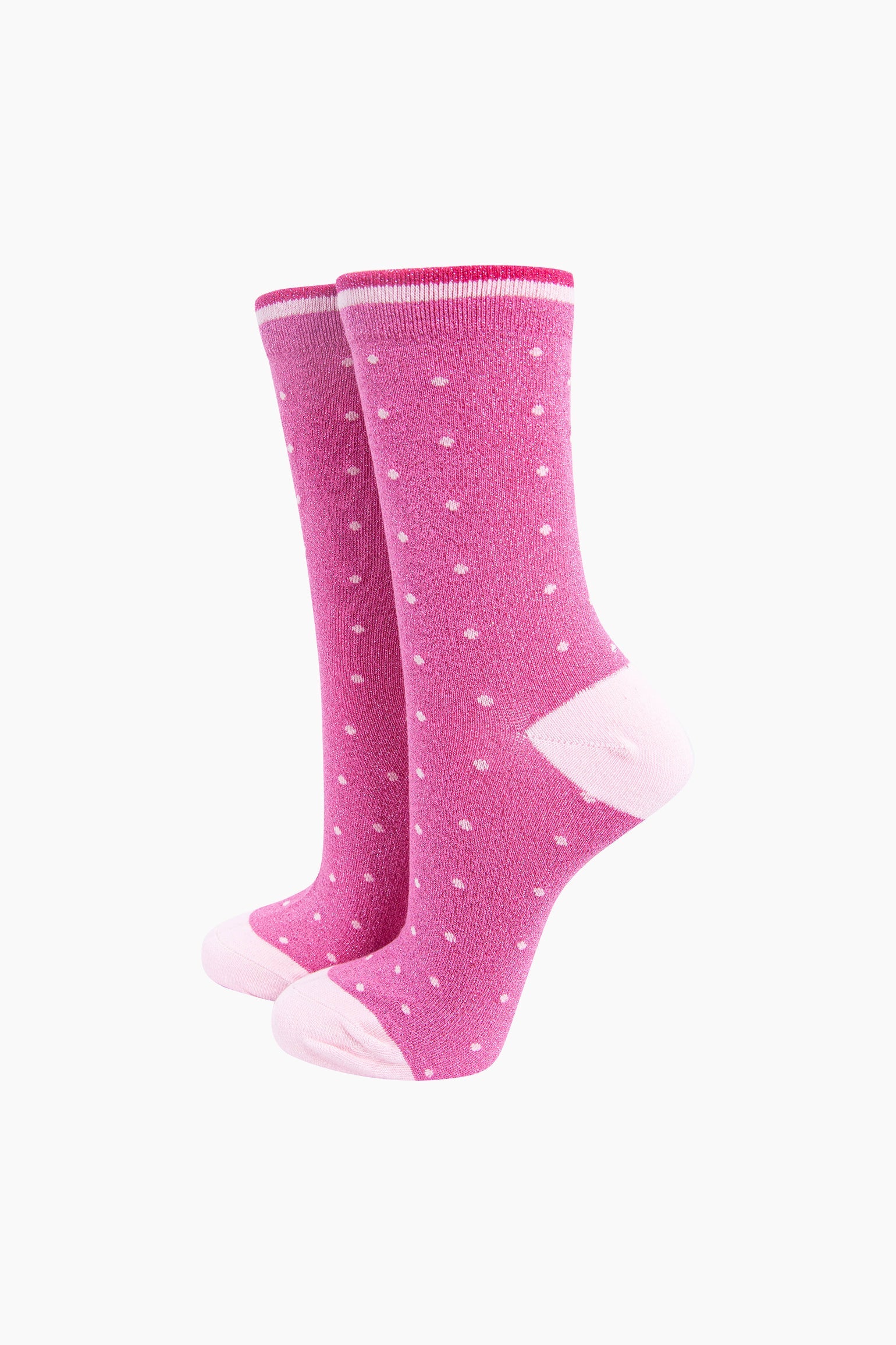 Small-Spots-Combed-Cotton-Glitter-Socks-in-Hot-Pink-mannequin