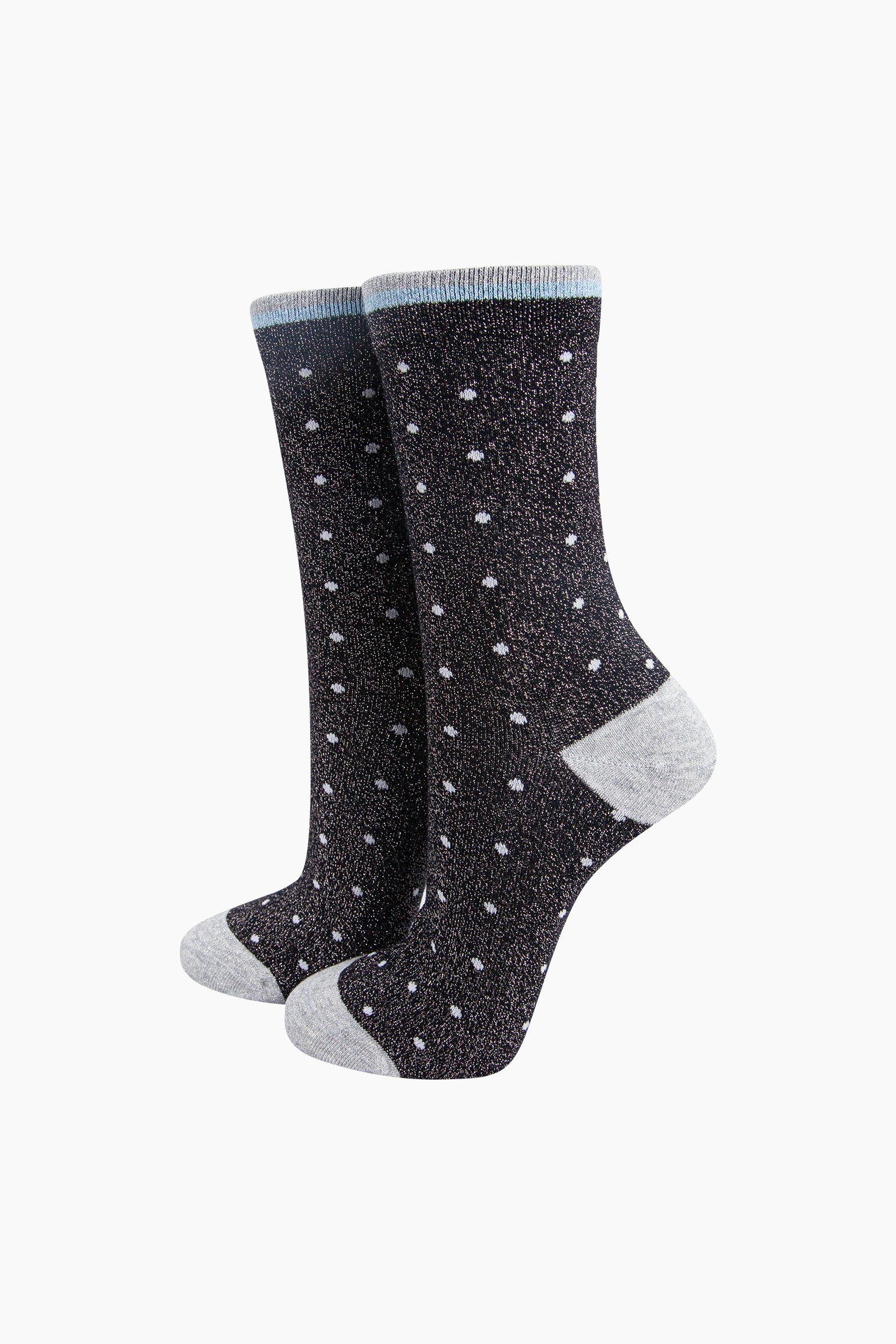 Small-Spots-Combed-Cotton-Glitter-Socks-in-Navy-Blue-mannequin