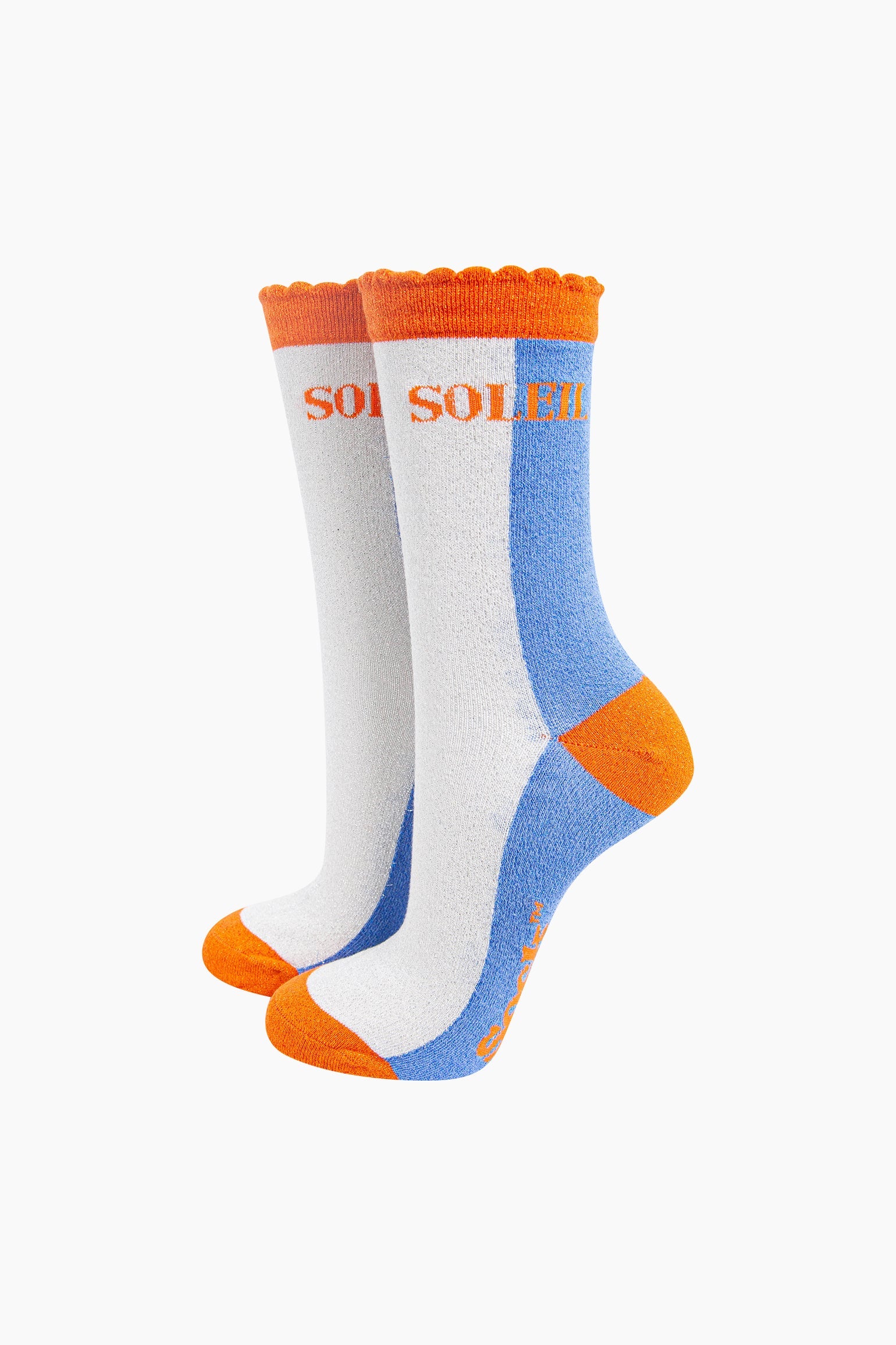 Colour-Block-Combed-Cotton-Glitter-Socks-in-Blue-Orange-mannequin