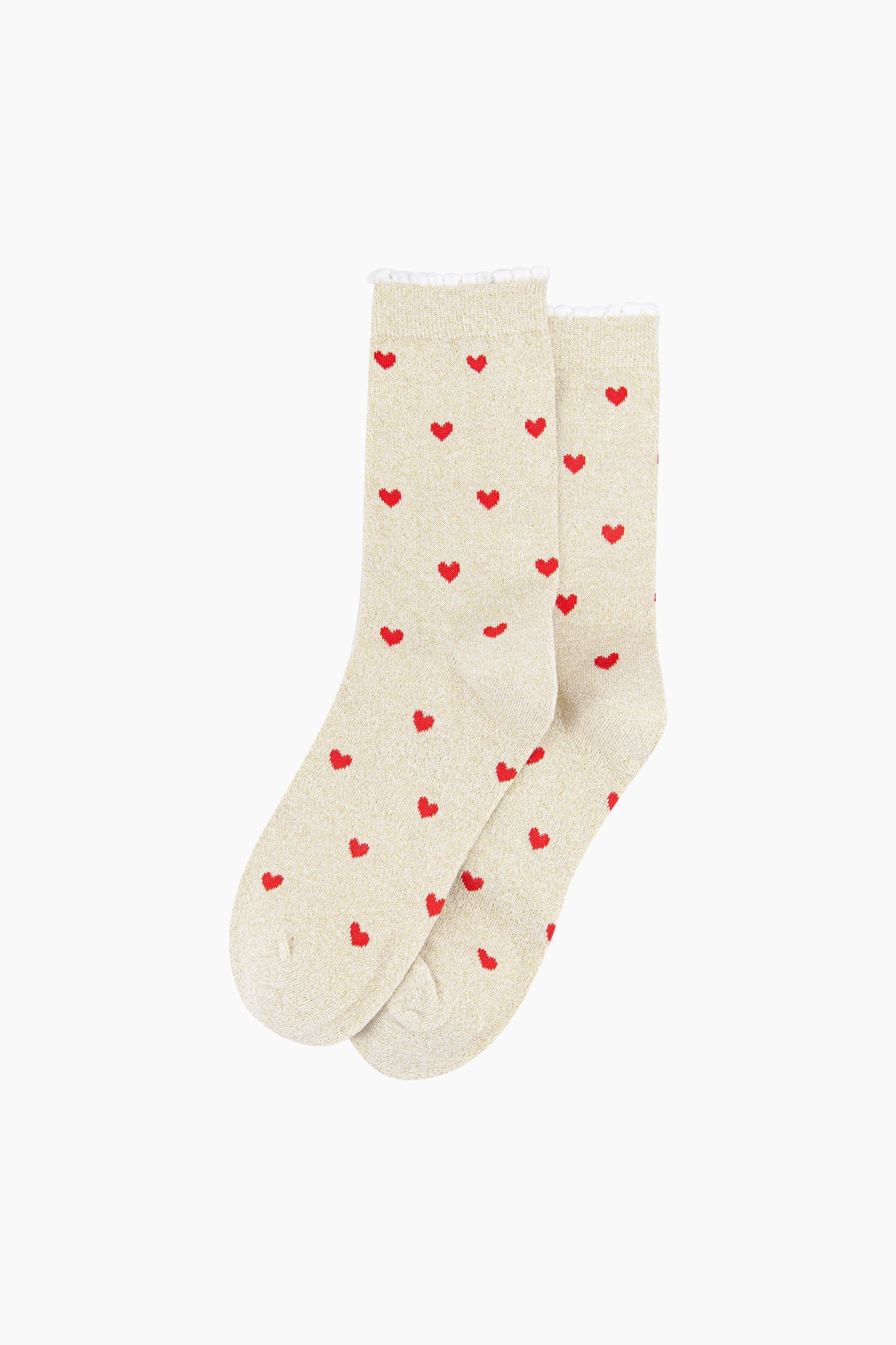 Love-Hearts-Combed-Cotton-Glitter-Socks-in-Cream-Red-flat-lay