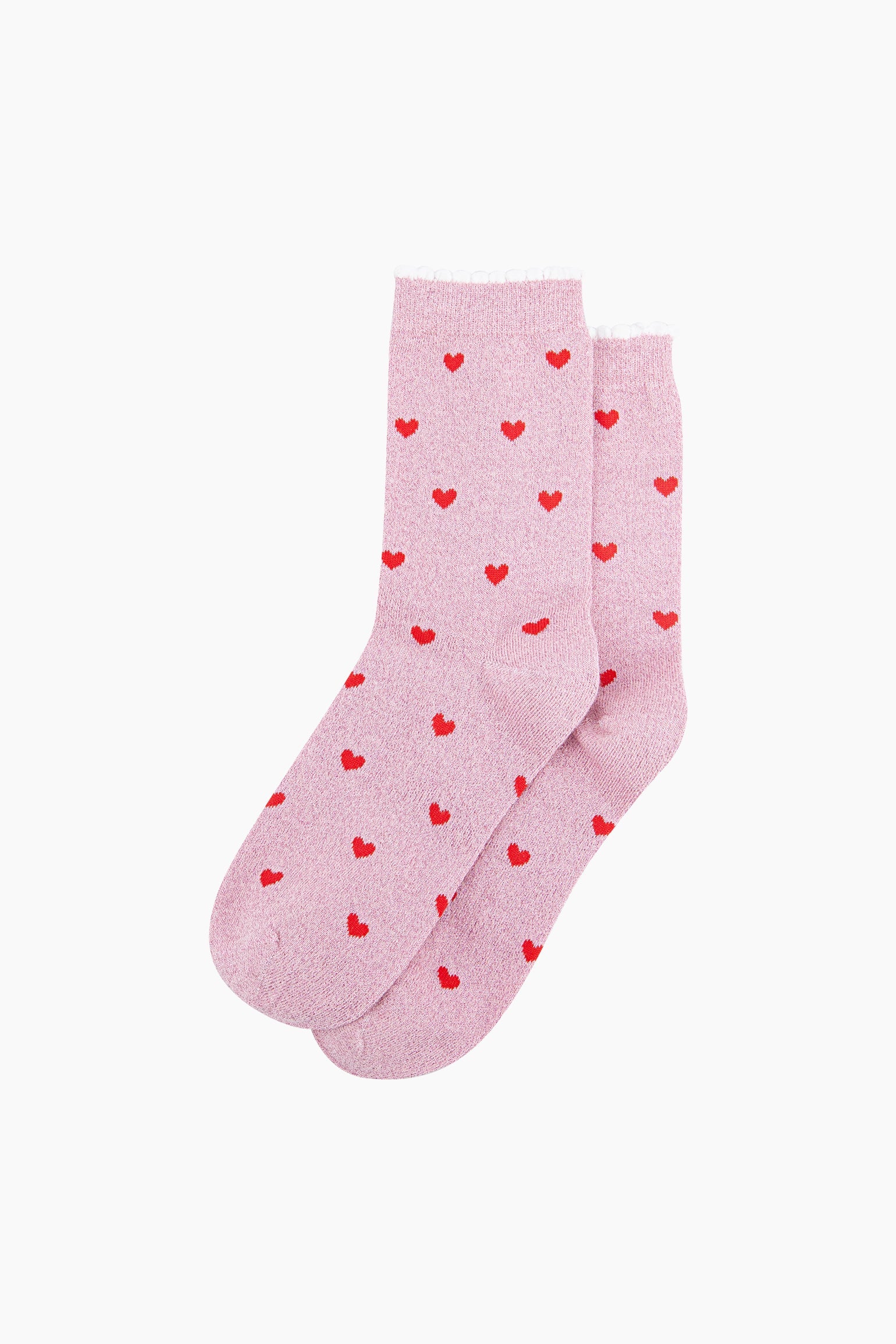 Love-Hearts-Combed-Cotton-Glitter-Socks-in-Light-Pink-flat-lay