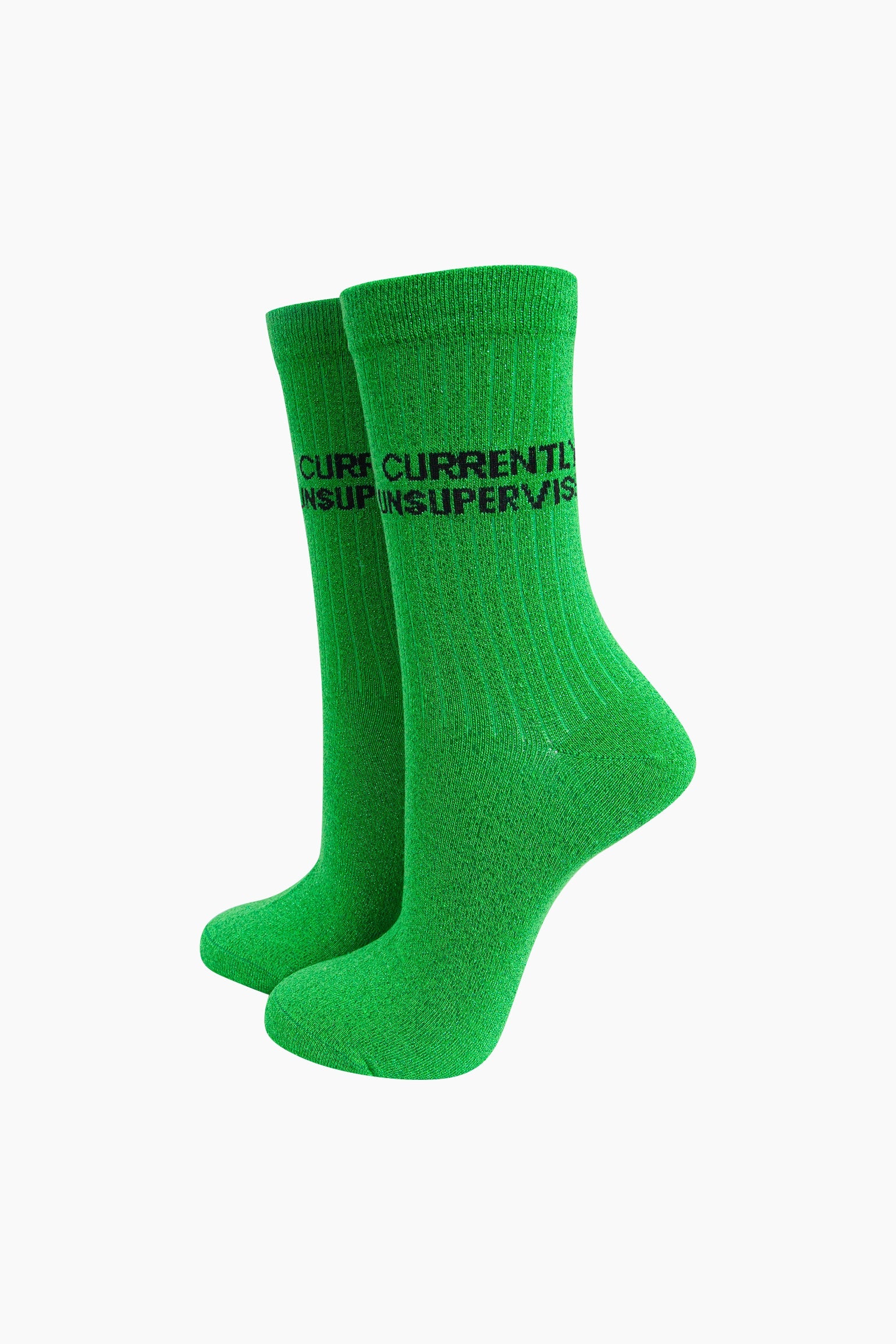 Currently-Unsupervised-Combed-Cotton-Glitter-Socks-in-Lime-Mannequin