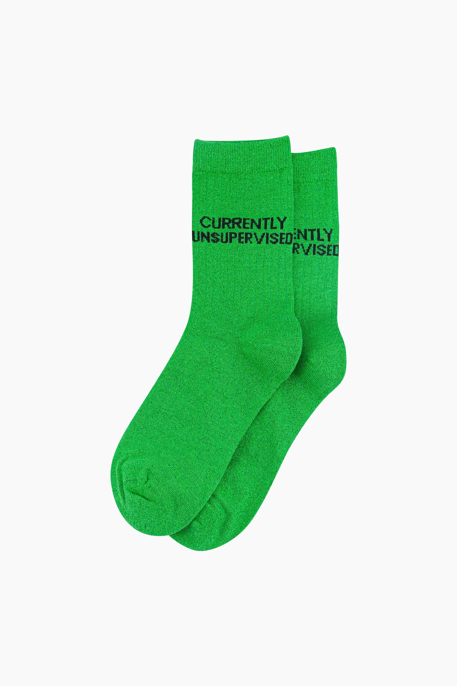 Currently-Unsupervised-Combed-Cotton-Glitter-Socks-in-Lime-In-Packaging