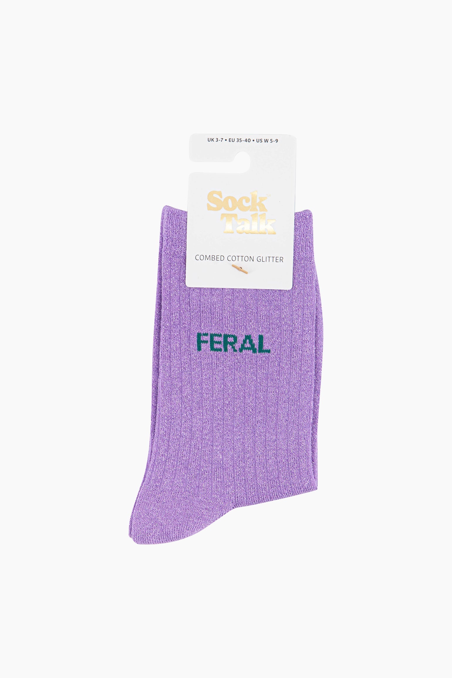Feral-Combed-Cotton-Glitter-Socks-in-Lilac-In-Packaging