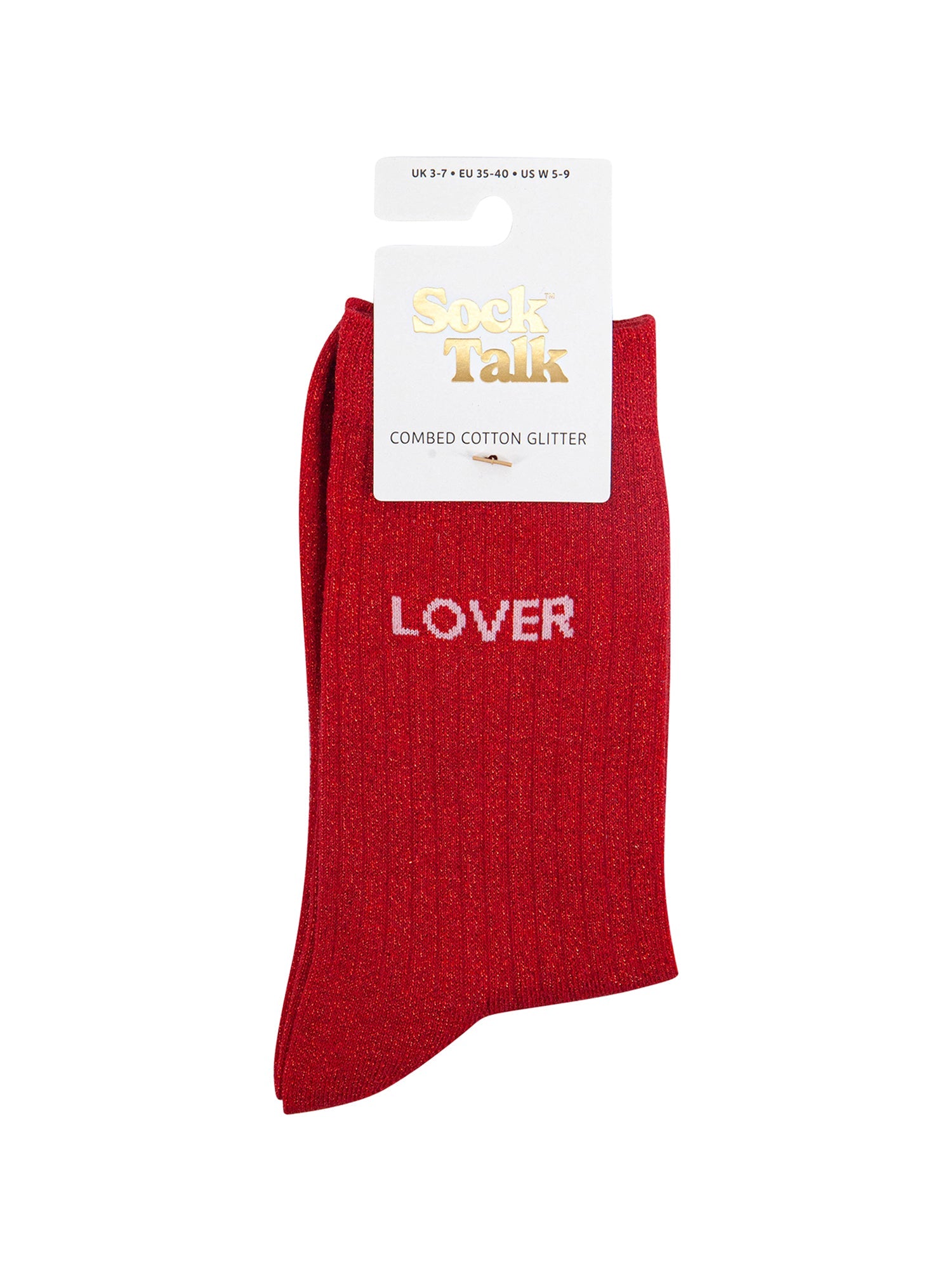Lover-Combed-Cotton-Glitter-Socks-in-Red-In-Packaging