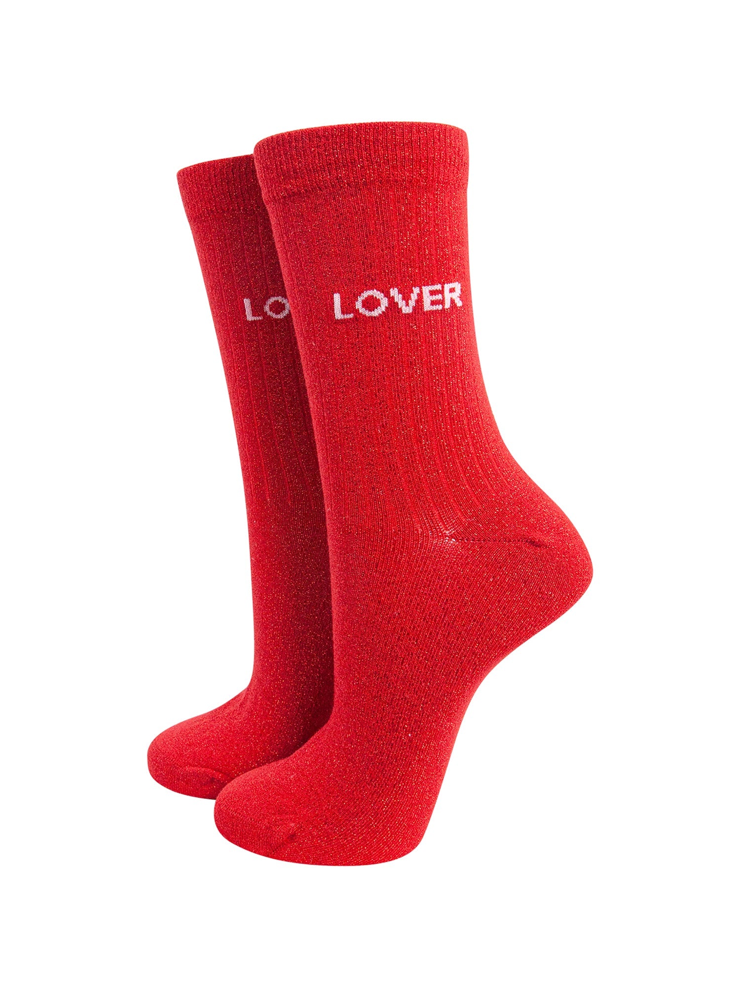 Lover-Combed-Cotton-Glitter-Socks-in-Red-Mannequin