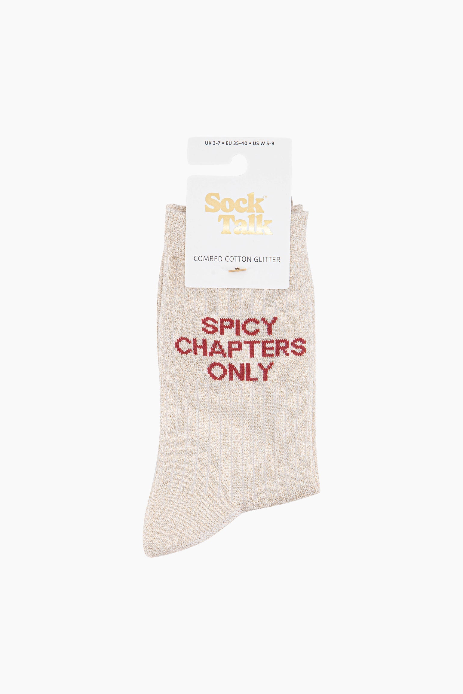 Spicy-Chapters-Combed-Cotton-Glitter-Socks-in-Cream-In-Packaging