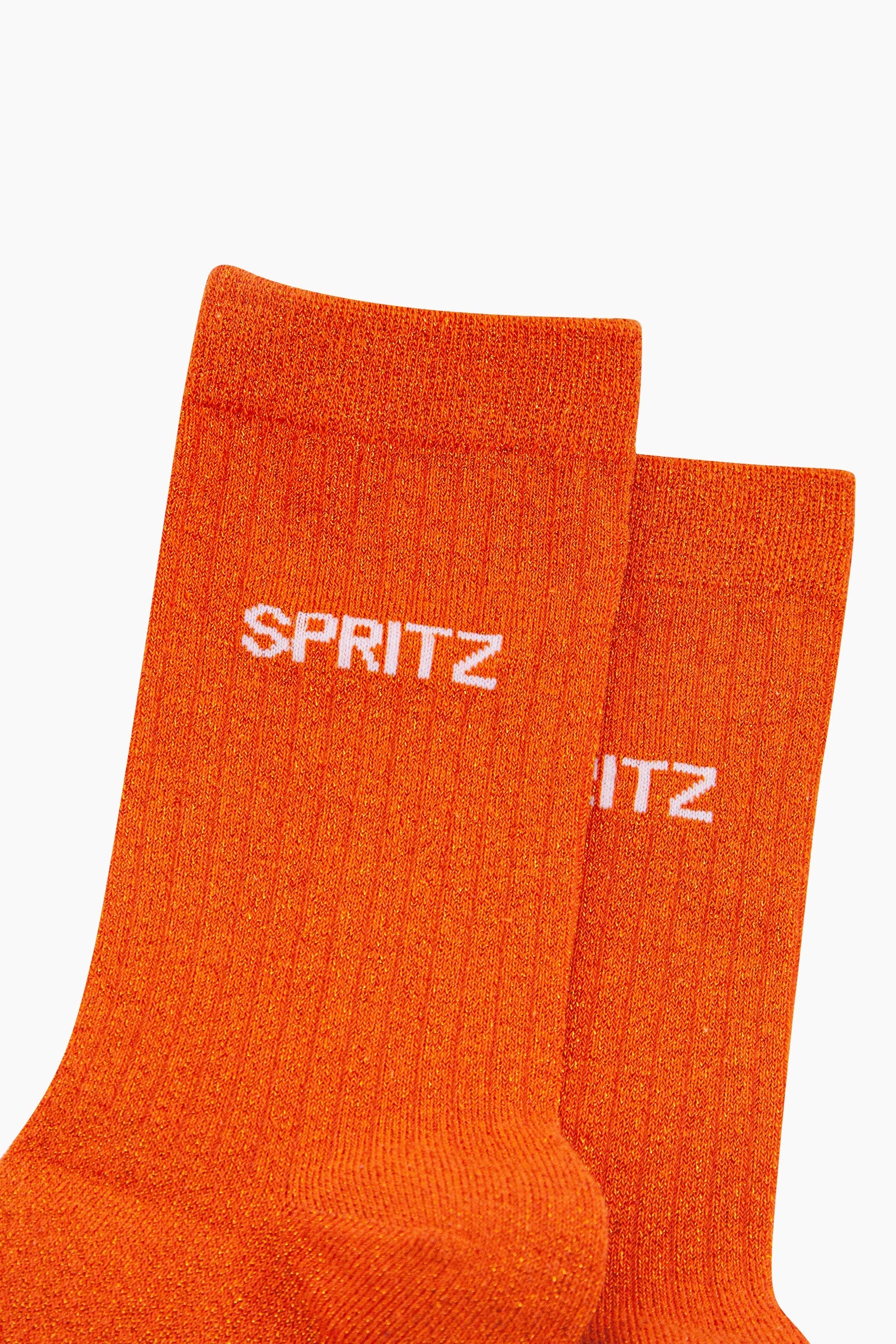 Spritz-Combed-Cotton-Glitter-Socks-in-Orange-Closeup