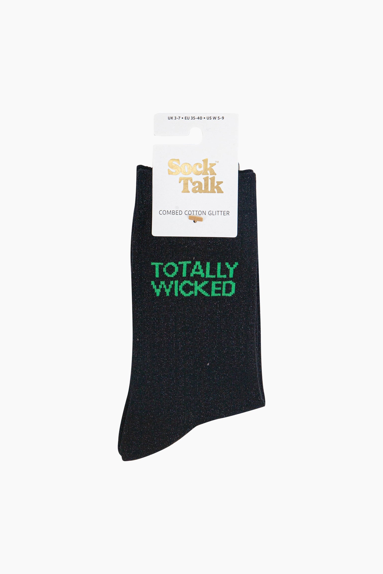 Totally-Wicked-Combed-Cotton-Glitter-Socks-in-Black-In-Packaging